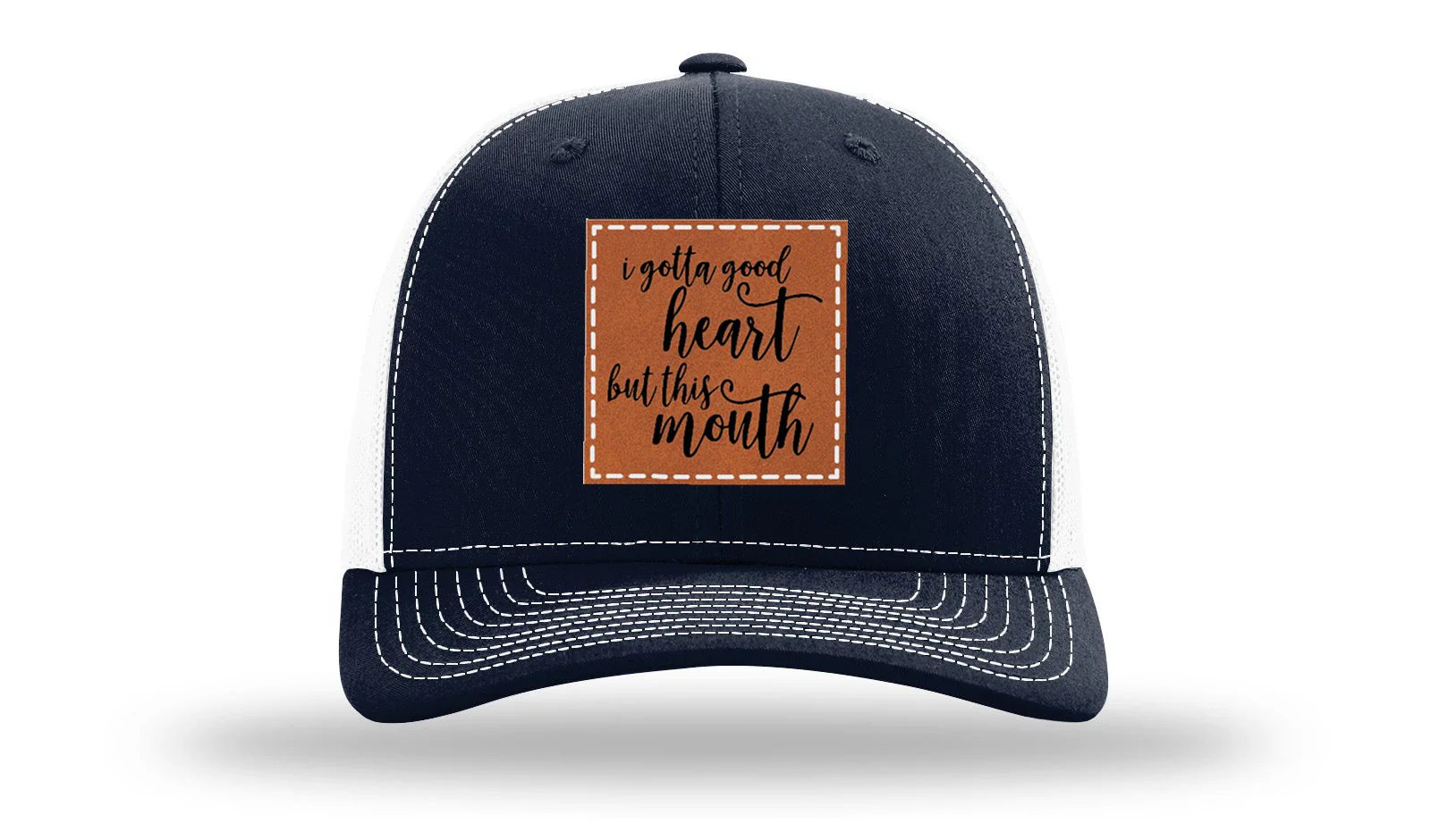 I Gotta Good Heart Leather Patch Richardson 112 Hat - Image 28