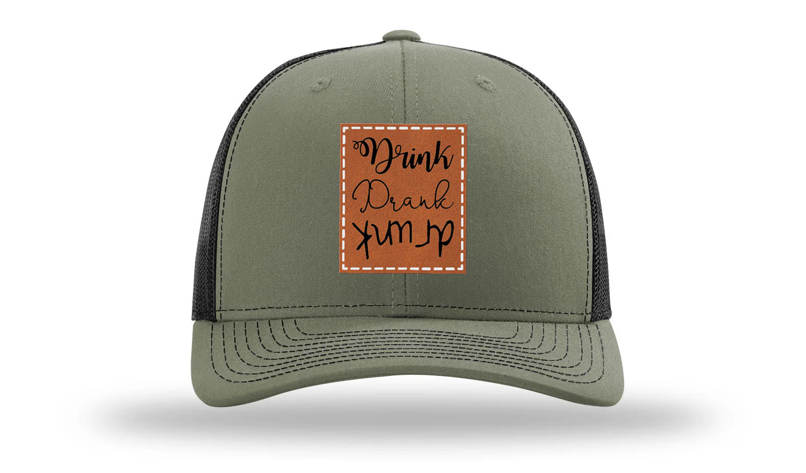 Drink Drank Drunk Leather Patch Richardson 112 Hat - Image 25