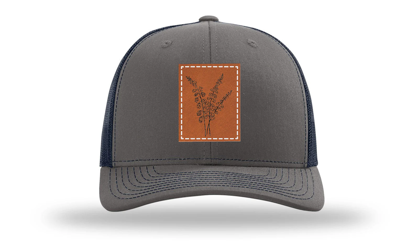 Blue Bells Flowers Leather Patch Richardson 112 Hat - Image 13
