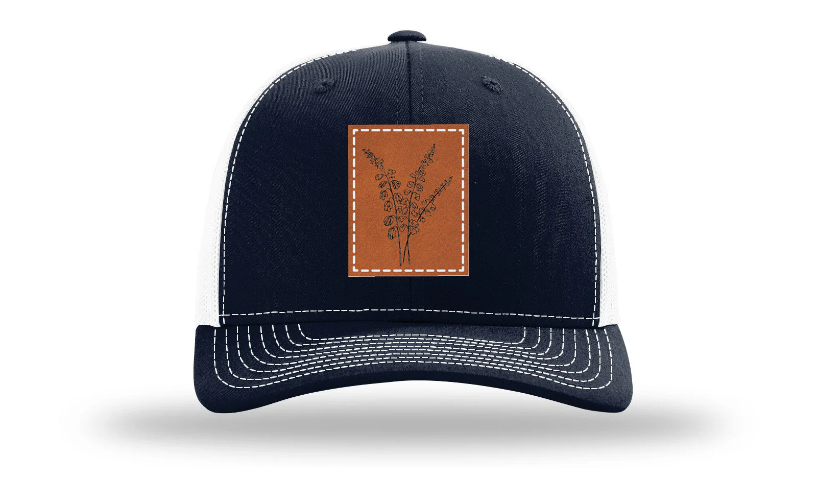Blue Bells Flowers Leather Patch Richardson 112 Hat - Image 29