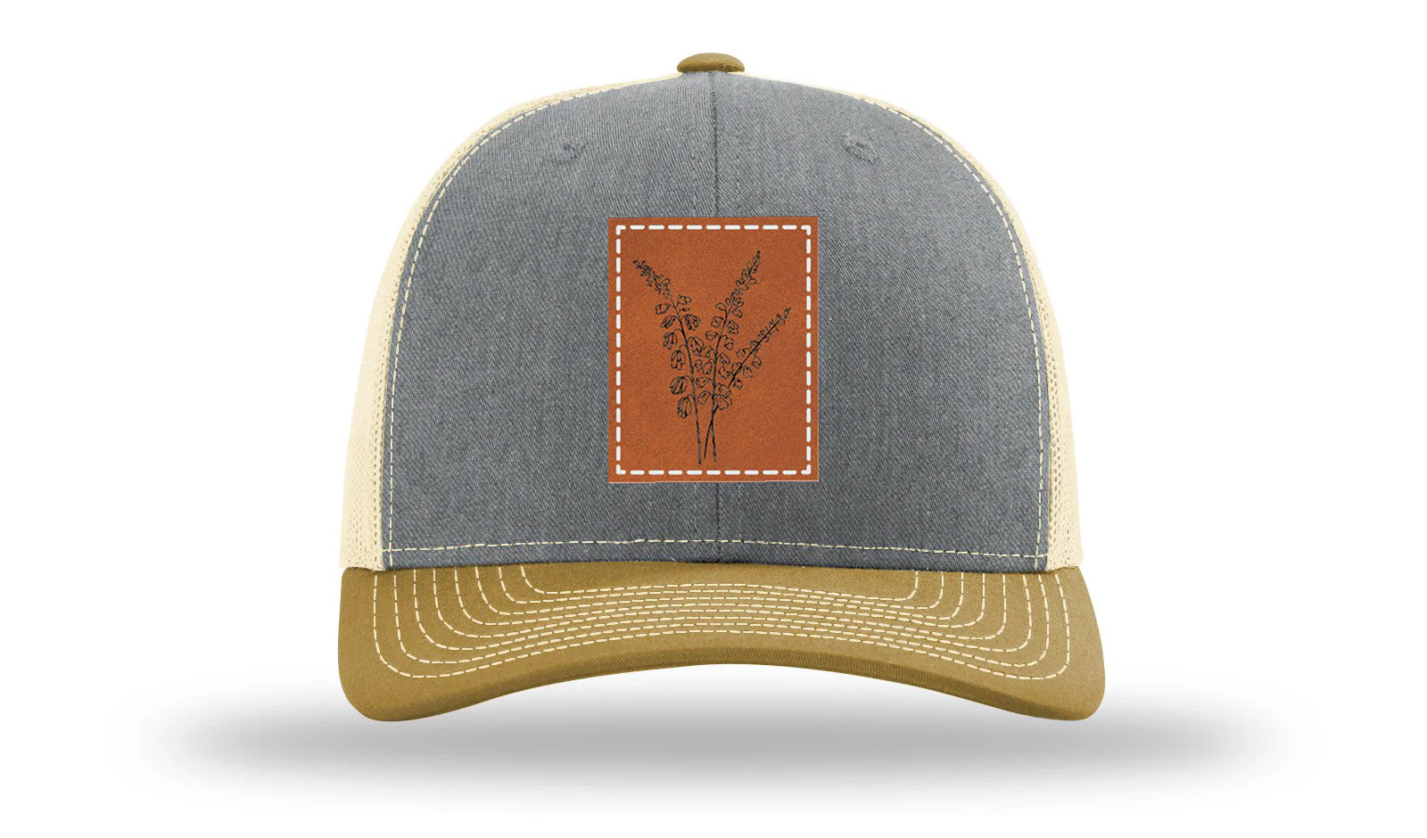 Blue Bells Flowers Leather Patch Richardson 112 Hat - Image 37
