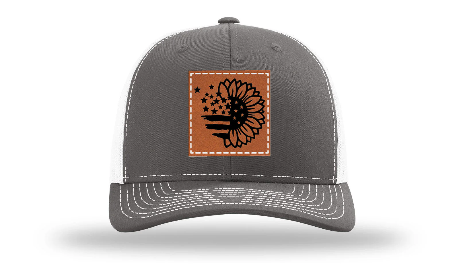 Sunflower Flag Leather Patch Richardson 112 Hat - Image 16