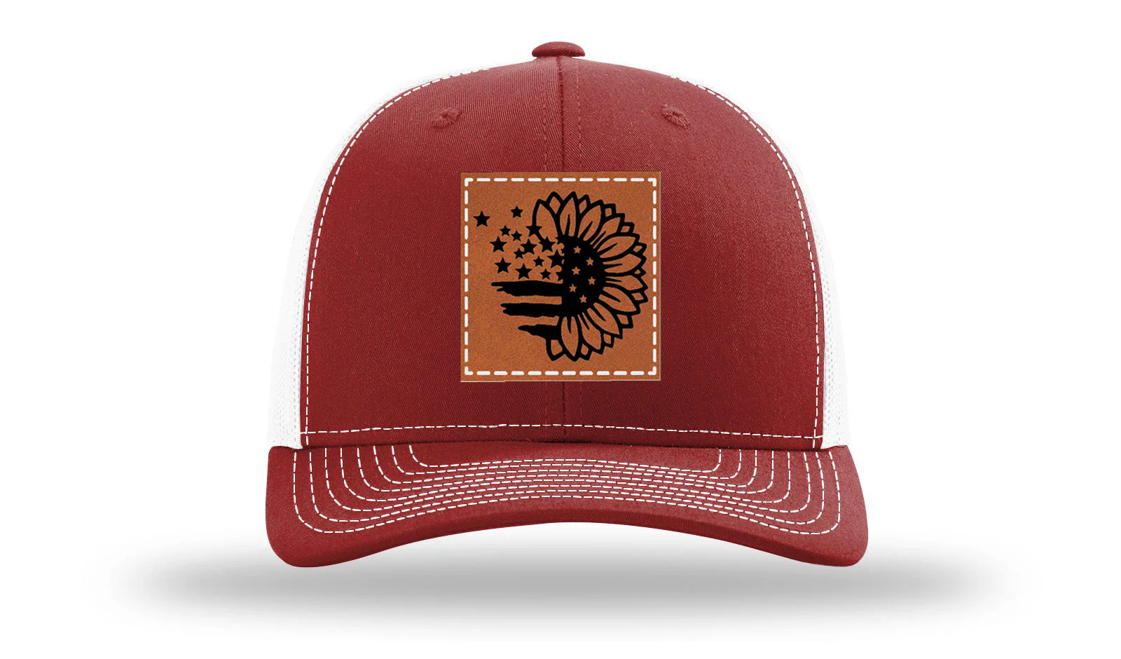 Sunflower Flag Leather Patch Richardson 112 Hat - Image 9
