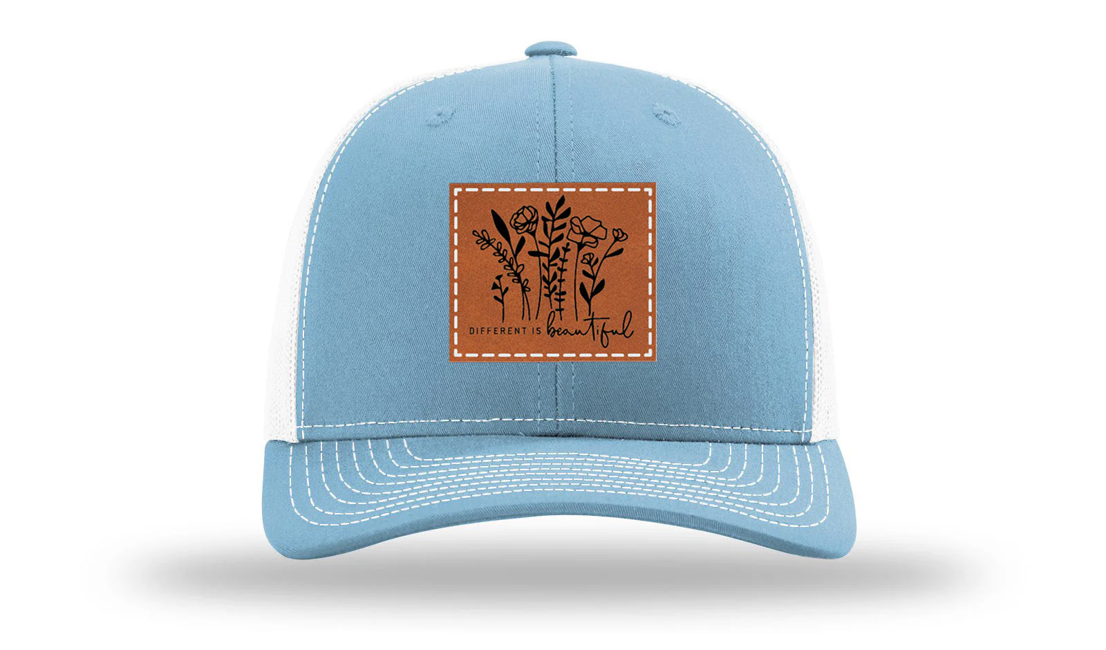 Different Is Beautiful Leather Patch Richardson 112 Hat - Image 19