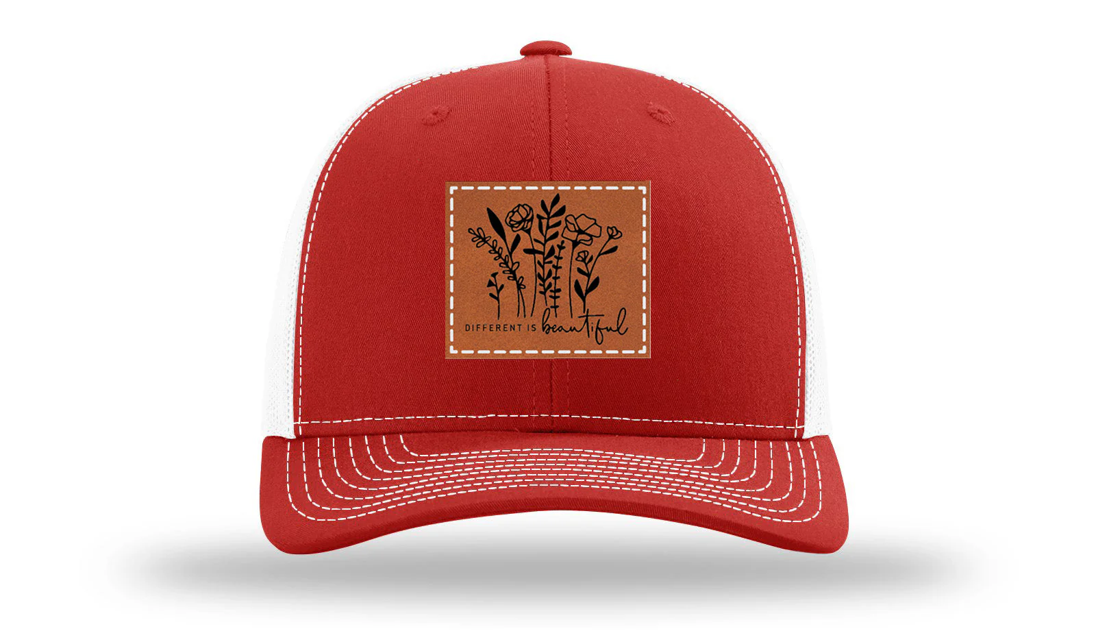 Different Is Beautiful Leather Patch Richardson 112 Hat - Image 31