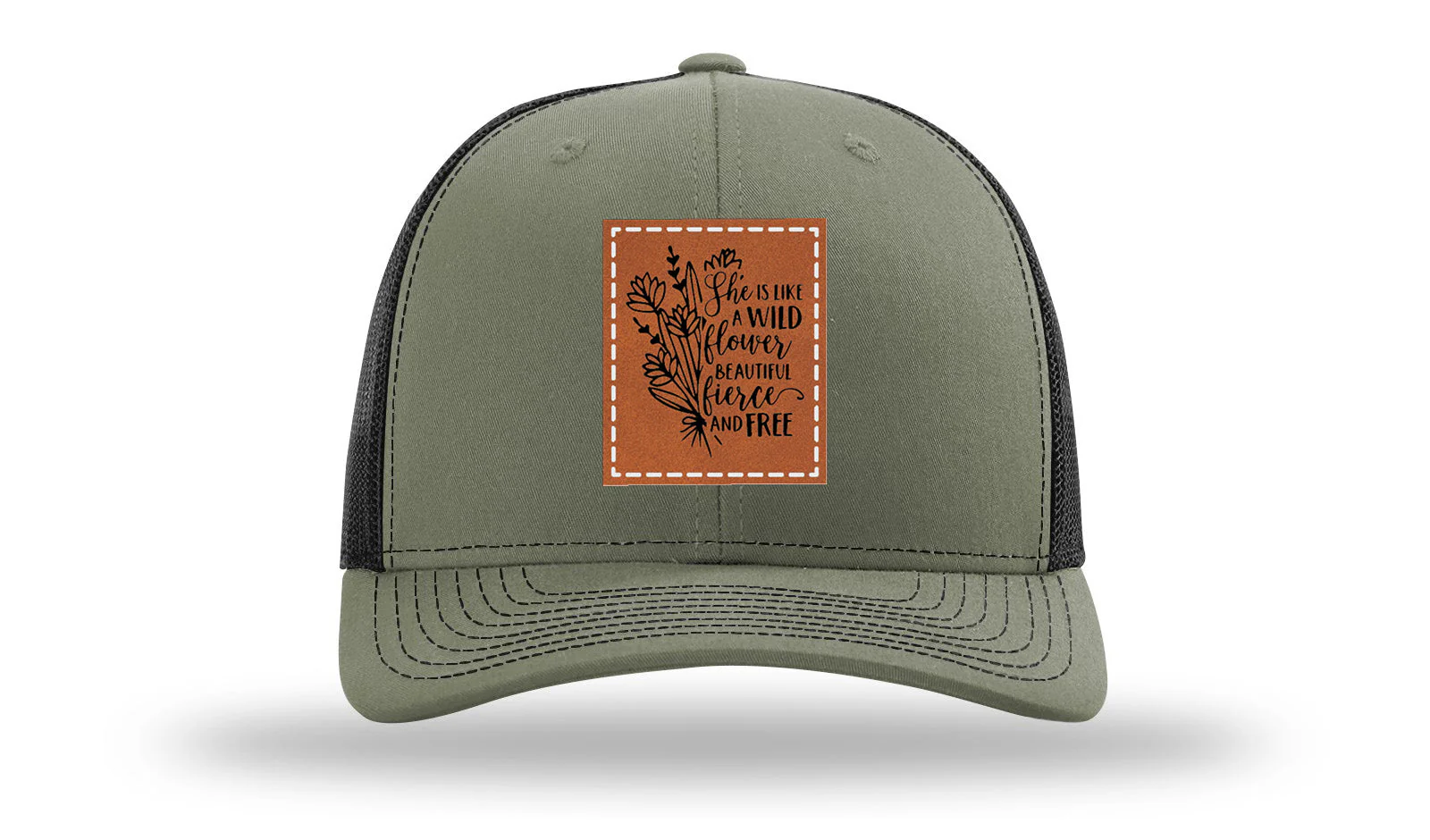 Like A Wild Flower Leather Patch Richardson 112 Hat - Image 25