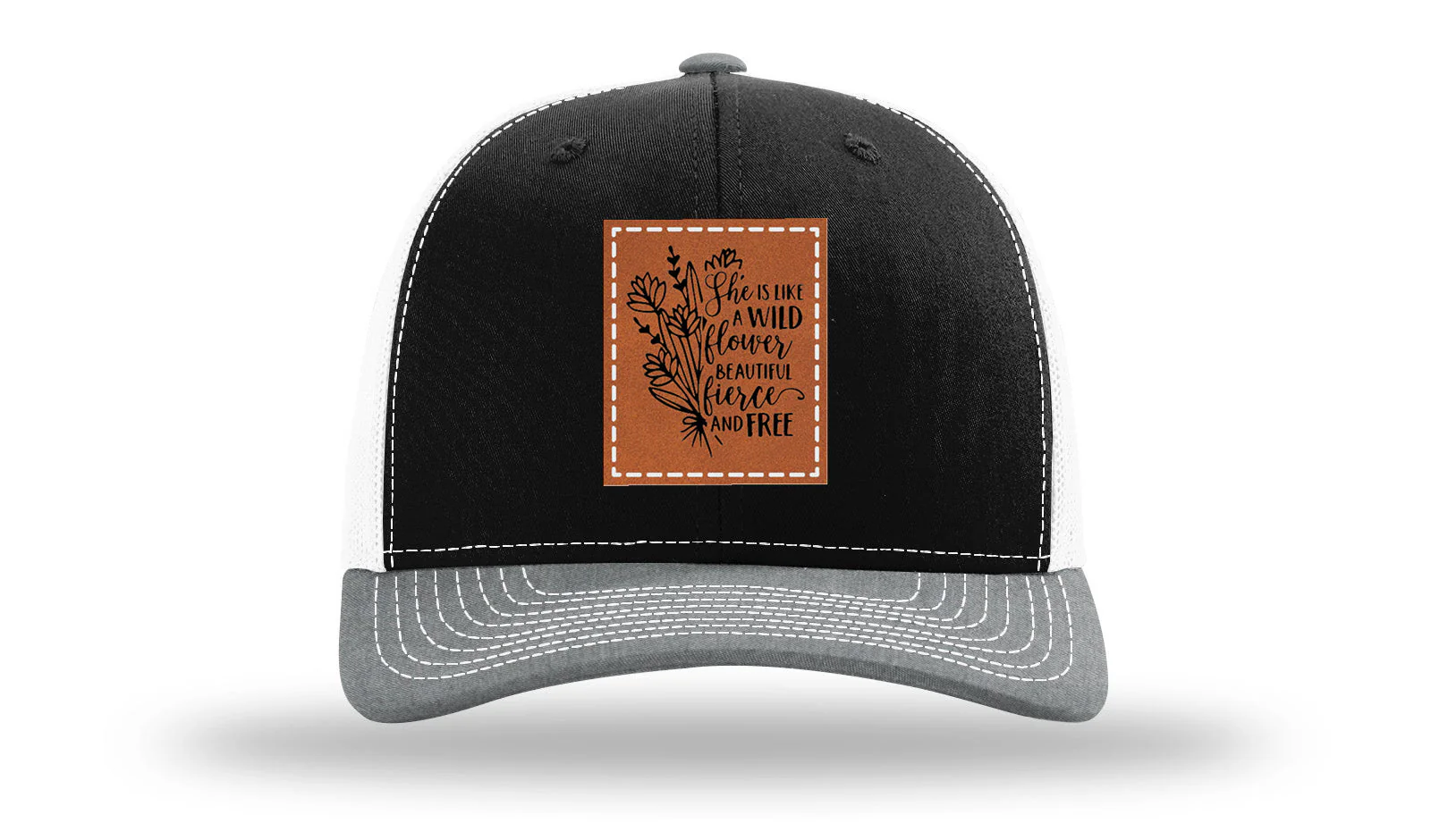 Like A Wild Flower Leather Patch Richardson 112 Hat - Image 33