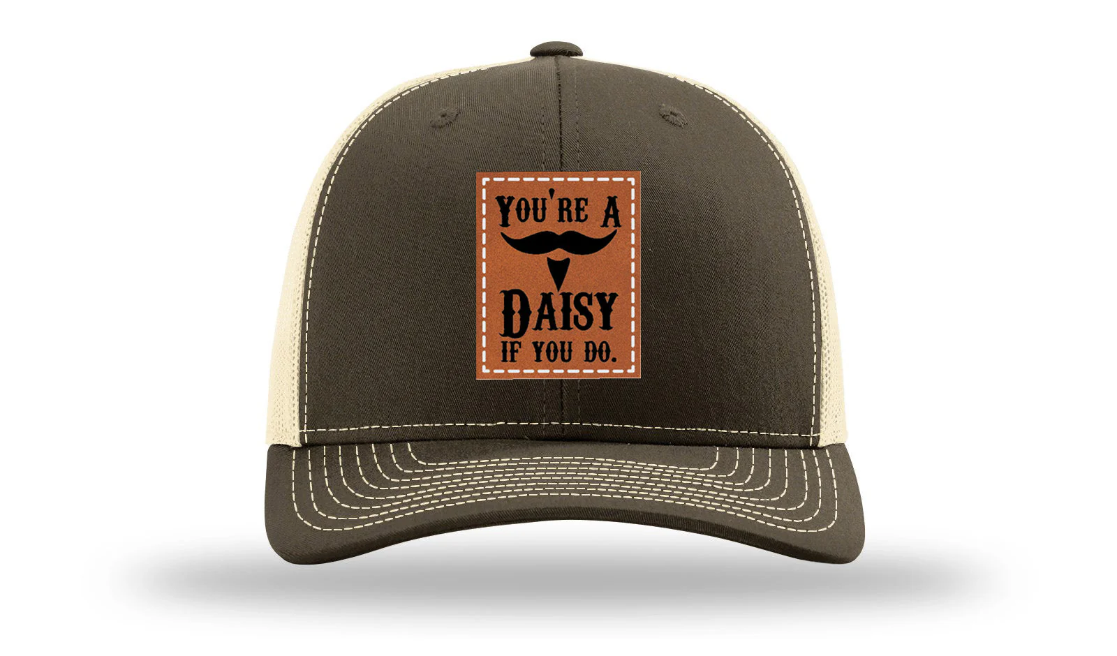 You're A Daisy Leather Patch Richardson 112 Hat - Image 17
