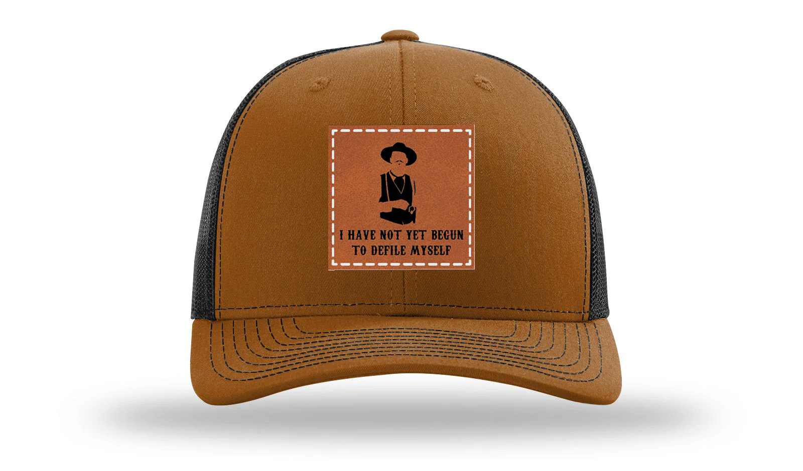 Not Yet Begun To Defile Leather Patch Richardson 112 Hat - Image 10