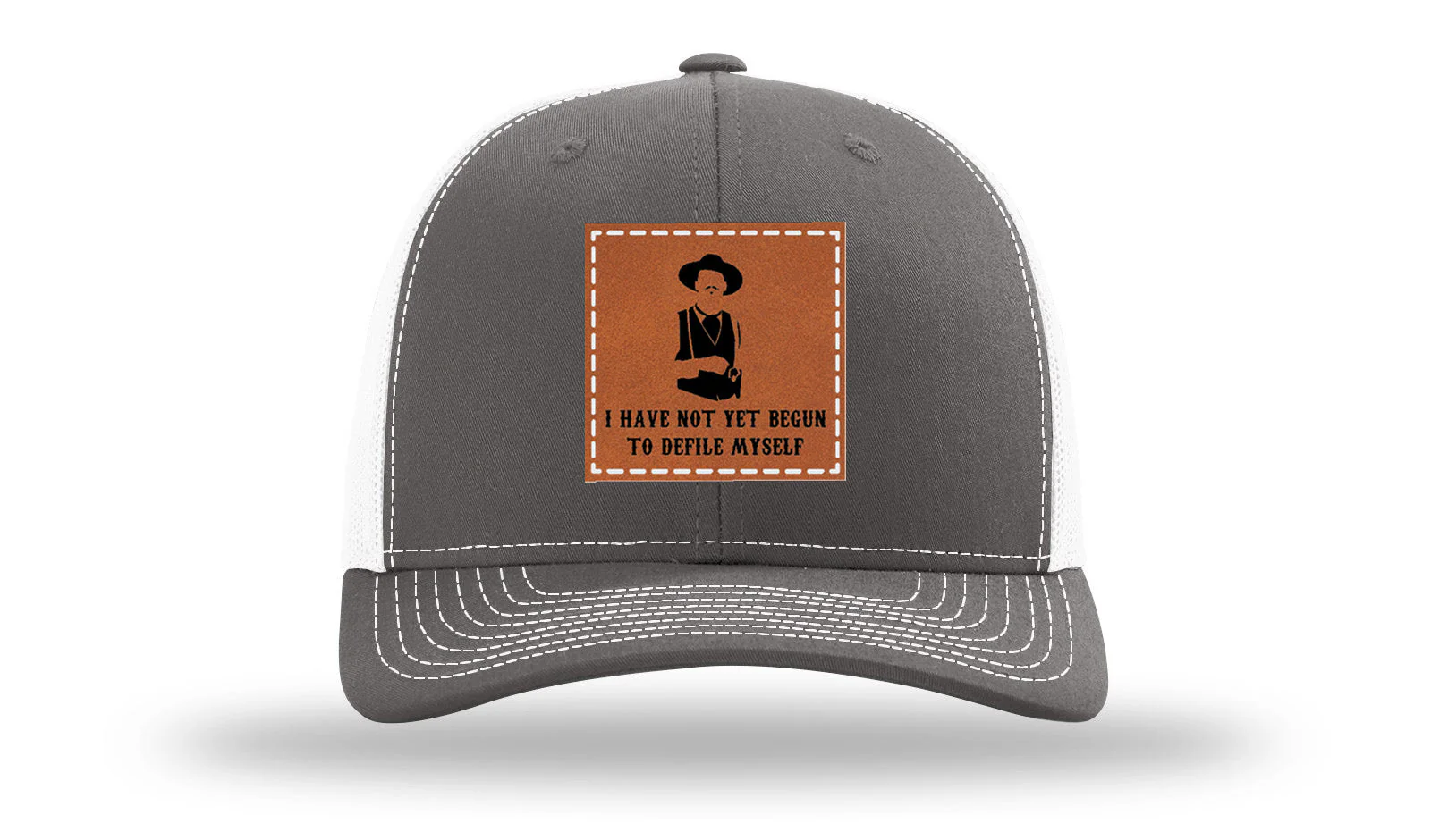 Not Yet Begun To Defile Leather Patch Richardson 112 Hat - Image 16