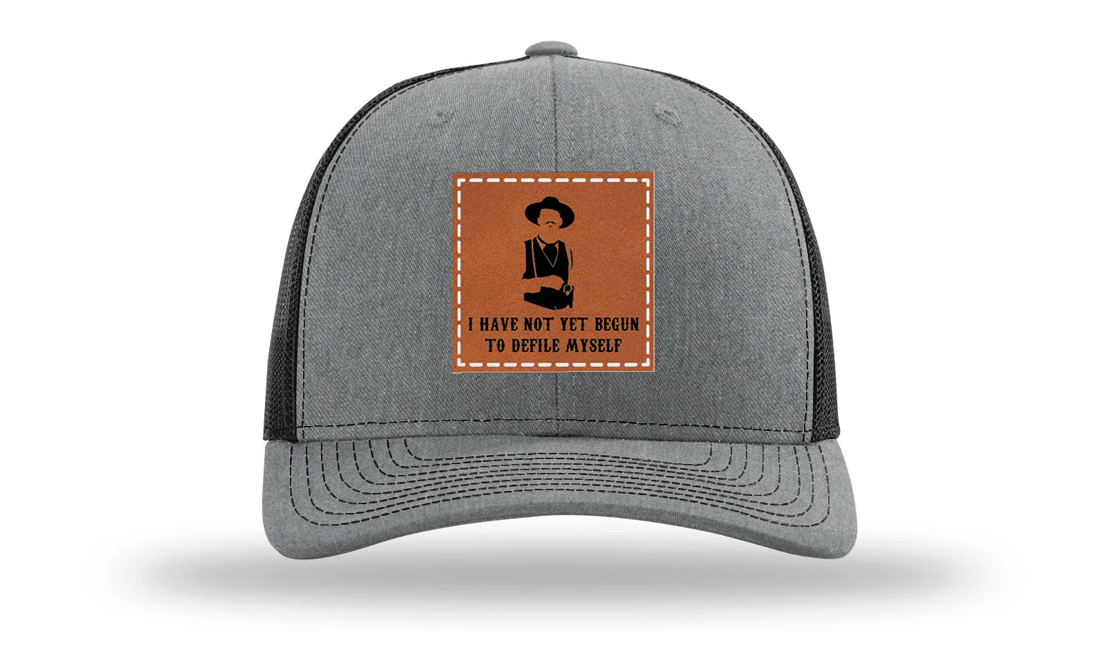 Not Yet Begun To Defile Leather Patch Richardson 112 Hat - Image 20