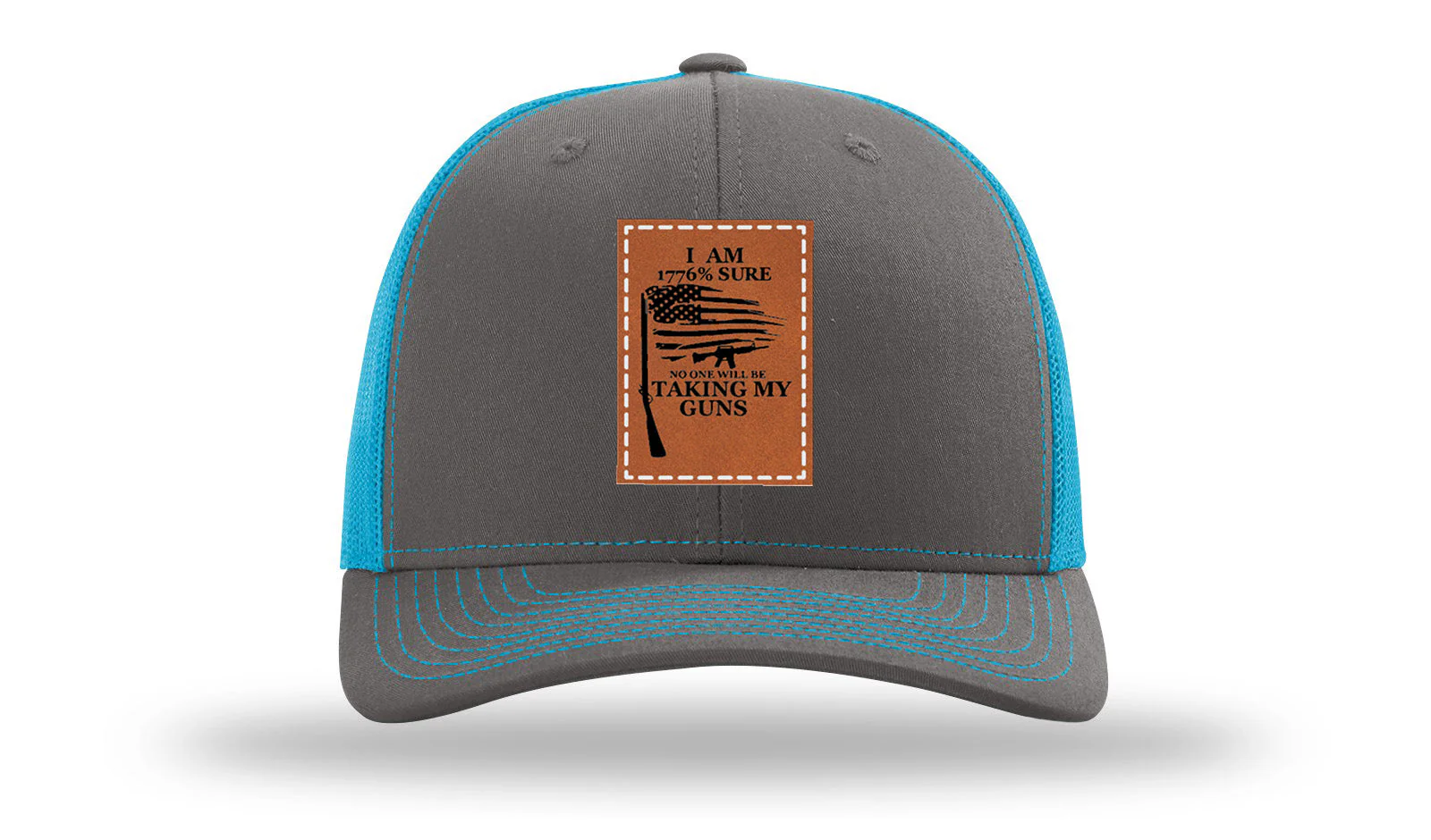 I Am 1776% Sure Leather Patch Richardson 112 Hat - Image 14