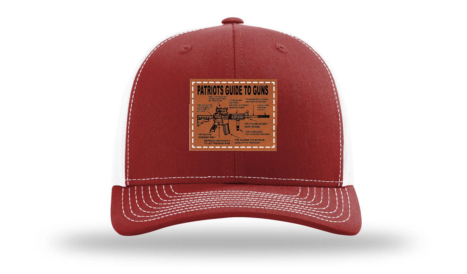 Patriots Guide To Guns Leather Patch Richardson 112 Hat - Image 9