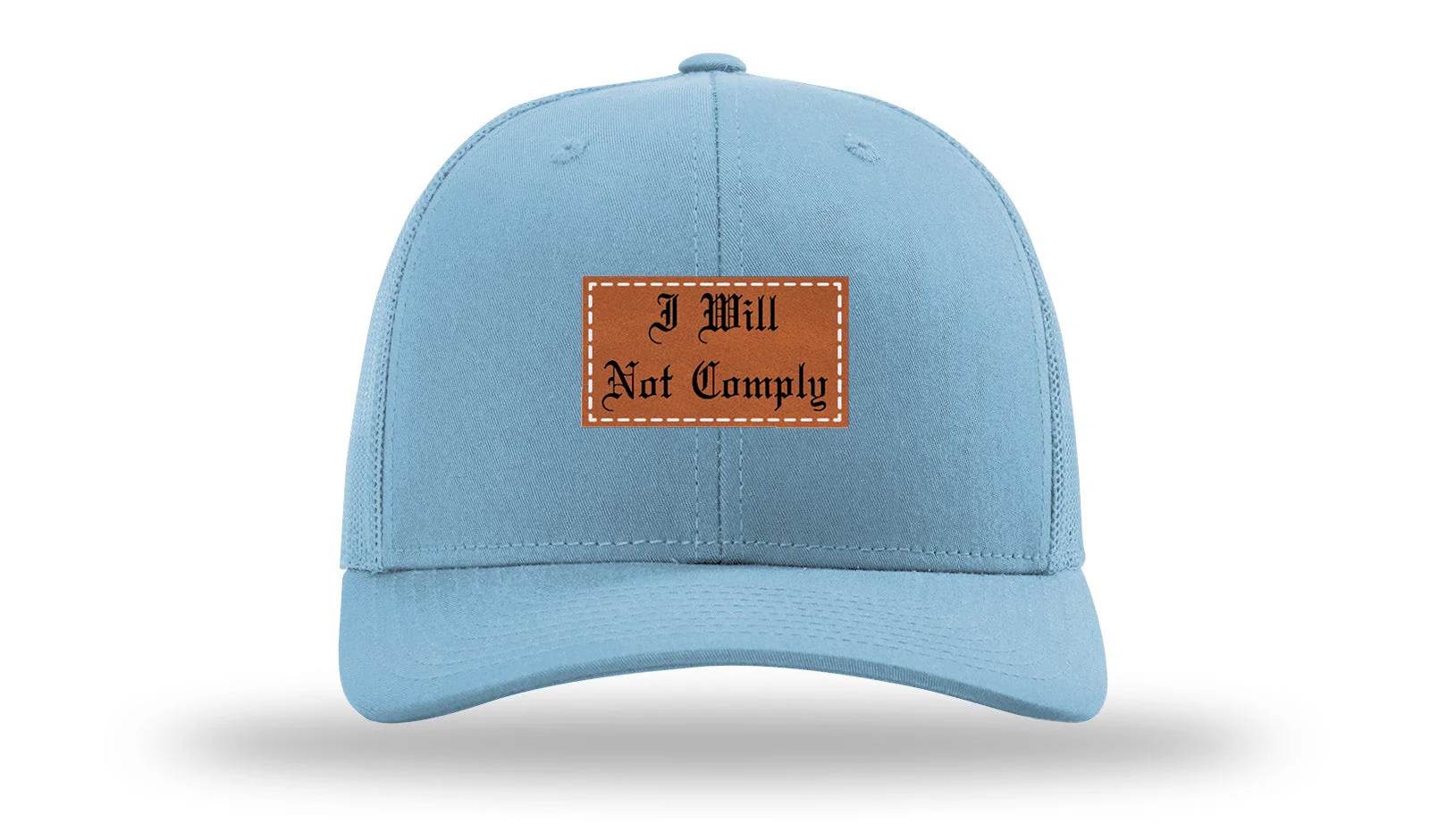 I Will Not Comply Leather Patch Richardson 112 Hat - Image 2