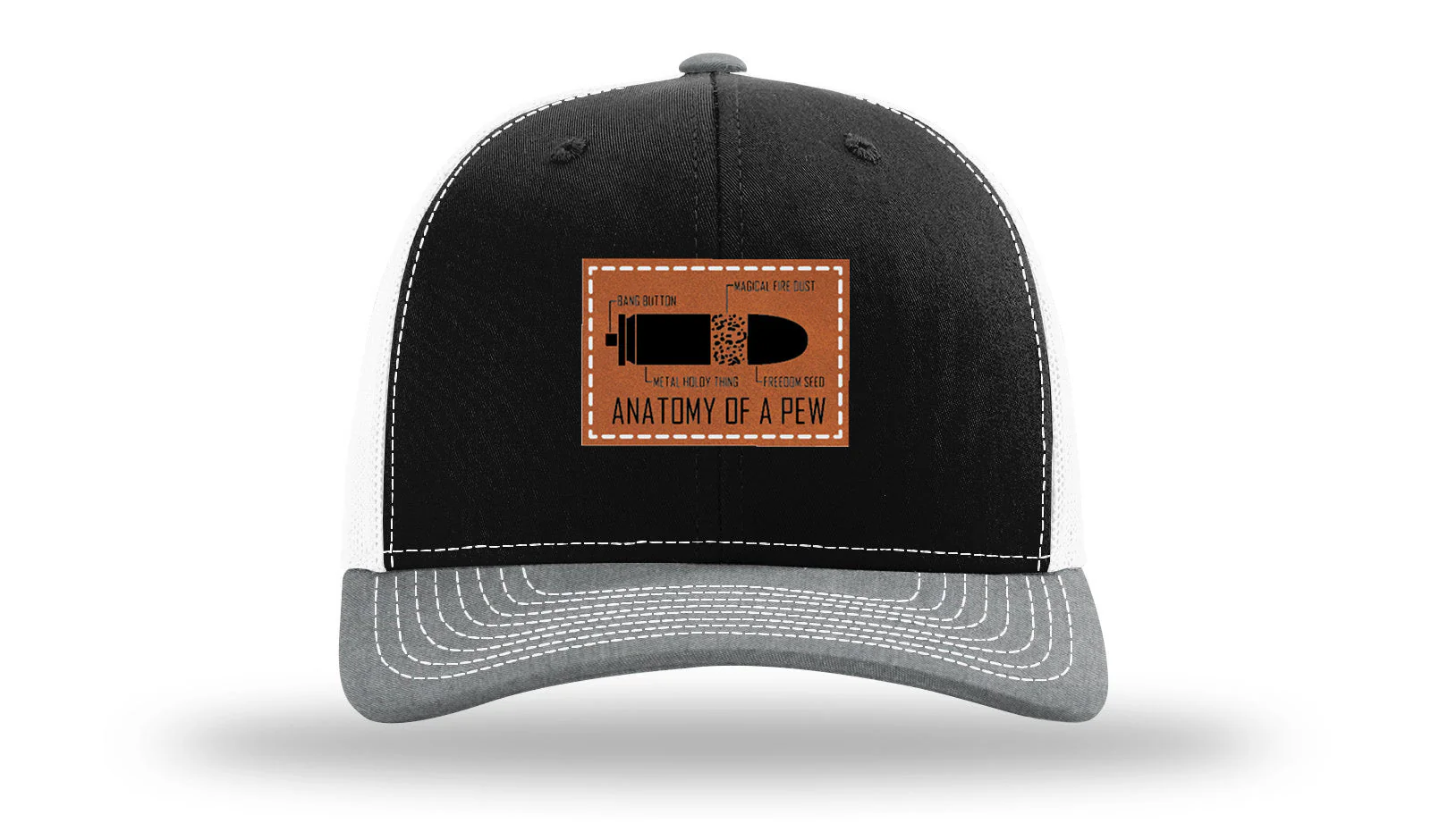 Anatomy Of A Pew Leather Patch Richardson 112 Hat - Image 33