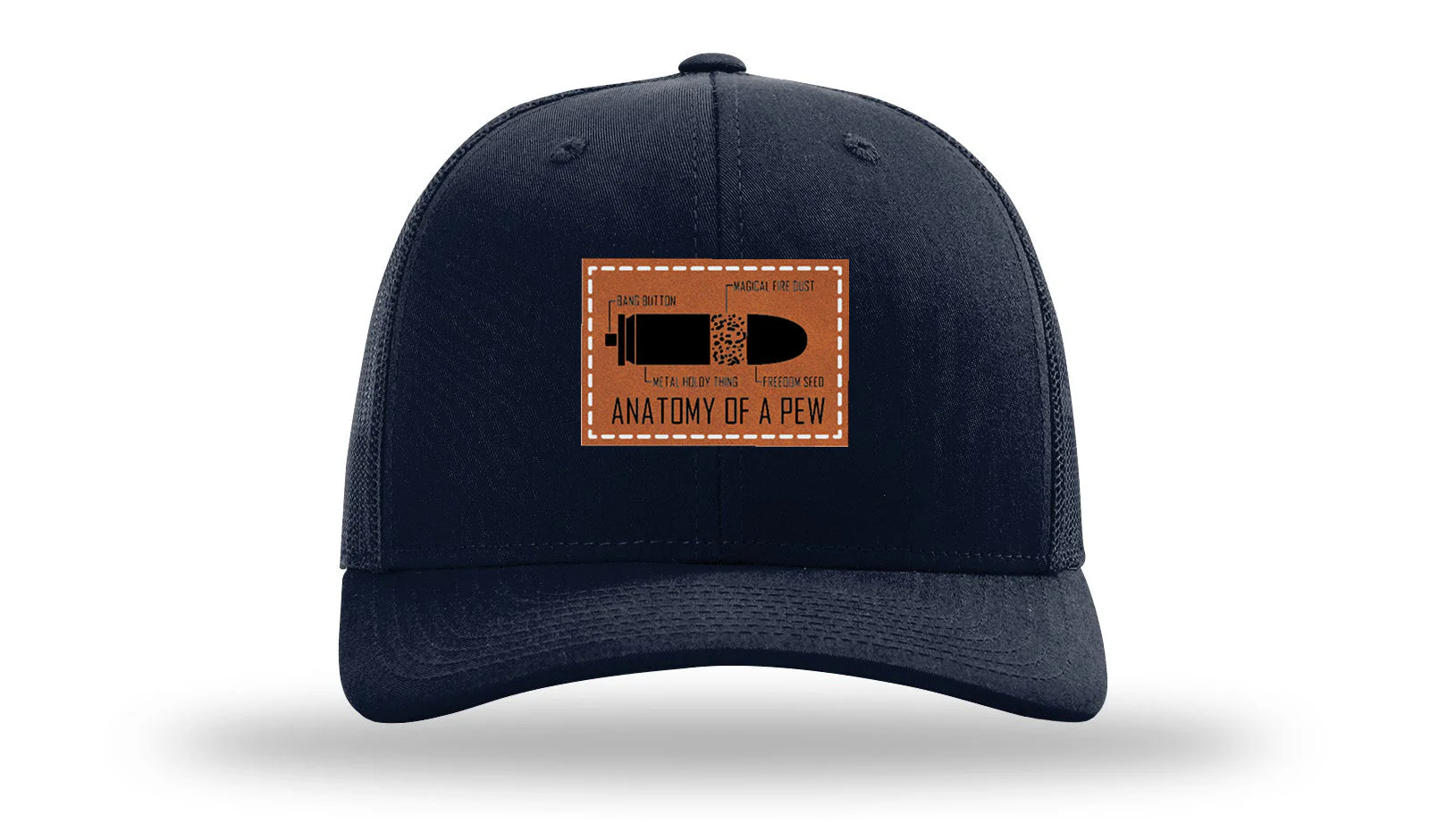 Anatomy Of A Pew Leather Patch Richardson 112 Hat - Image 4