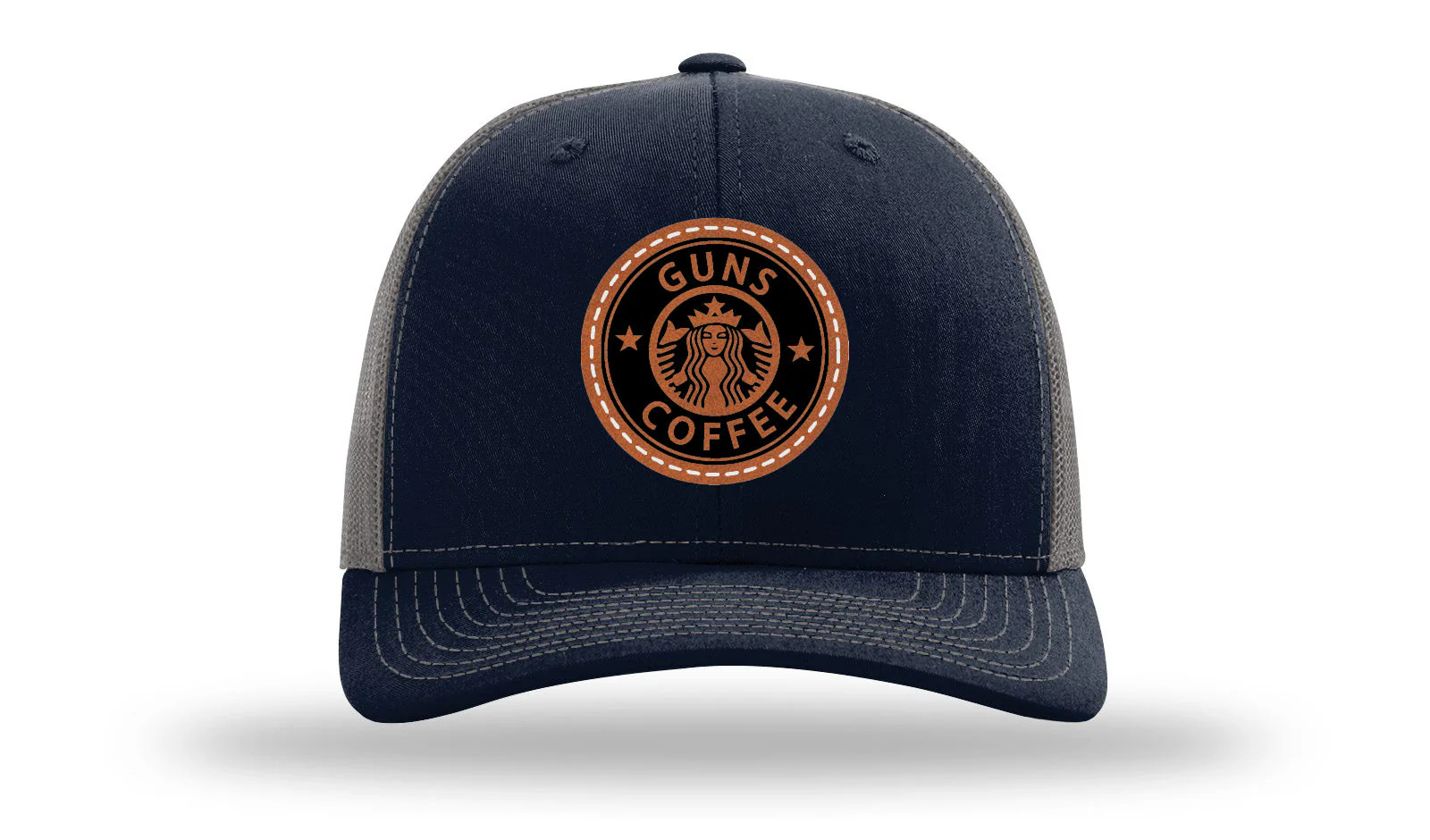 Guns and Coffee Leather Patch Richardson 112 Hat - Image 27