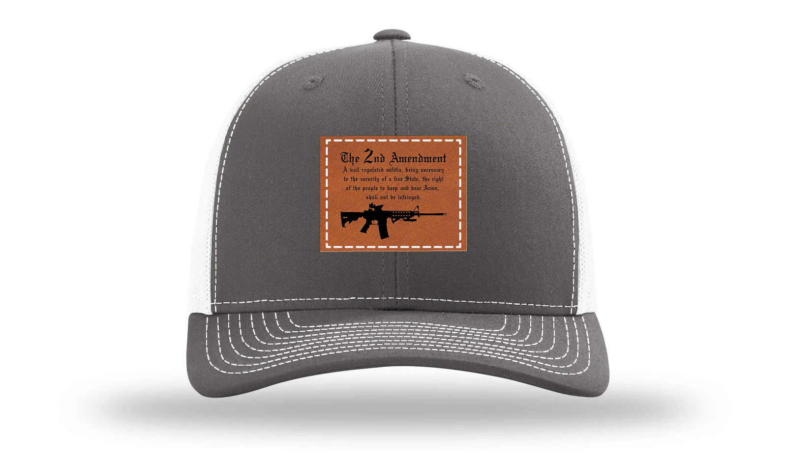 2nd Amendment Leather Patch Richardson 112 Hat - Image 16