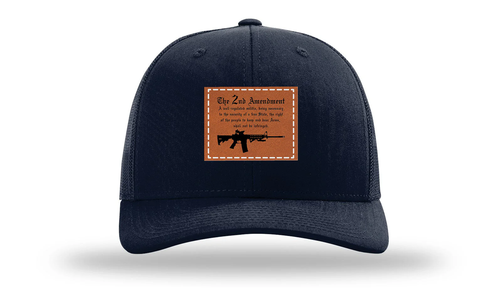 2nd Amendment Leather Patch Richardson 112 Hat - Image 4