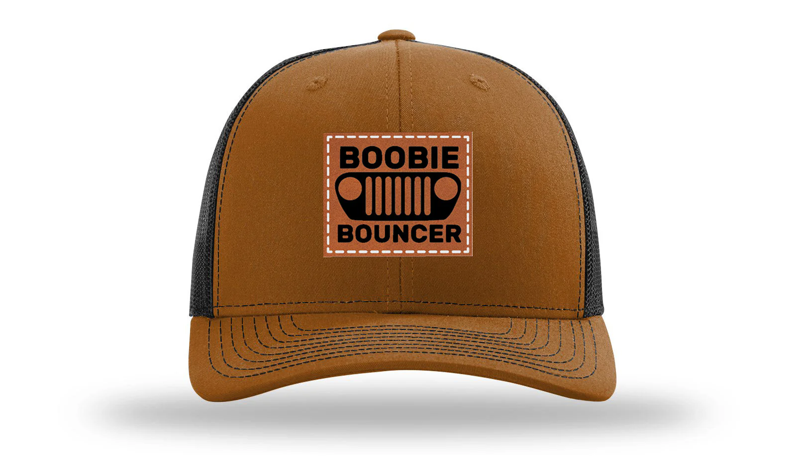 Boobie Bouncer Leather Patch Richardson 112 Hat - Image 10
