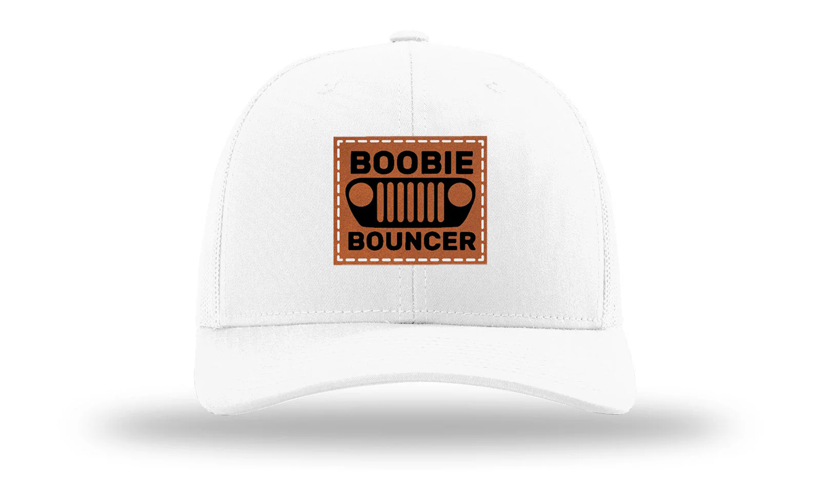 Boobie Bouncer Leather Patch Richardson 112 Hat - Image 5