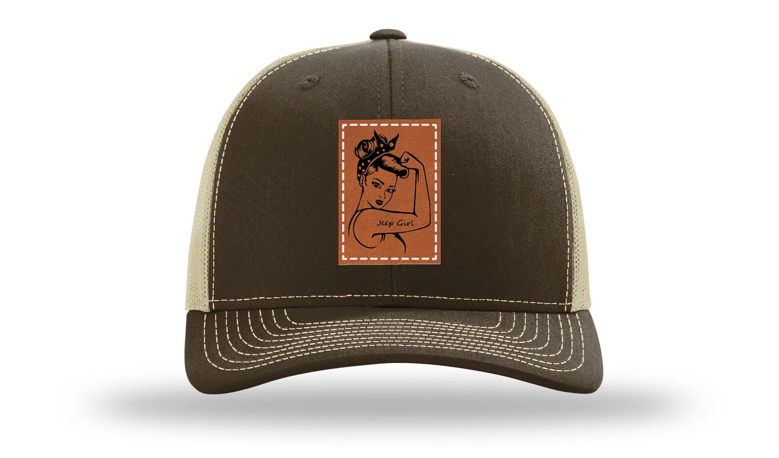 Jeep Girl Leather Patch Richardson 112 Hat - Image 8