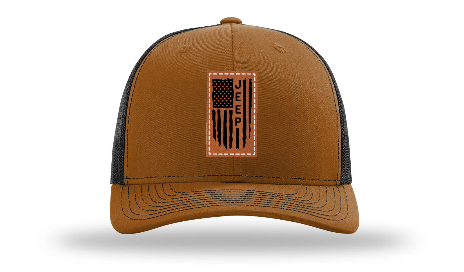 Jeep Flag Leather Patch Richardson 112 Hat - Image 10