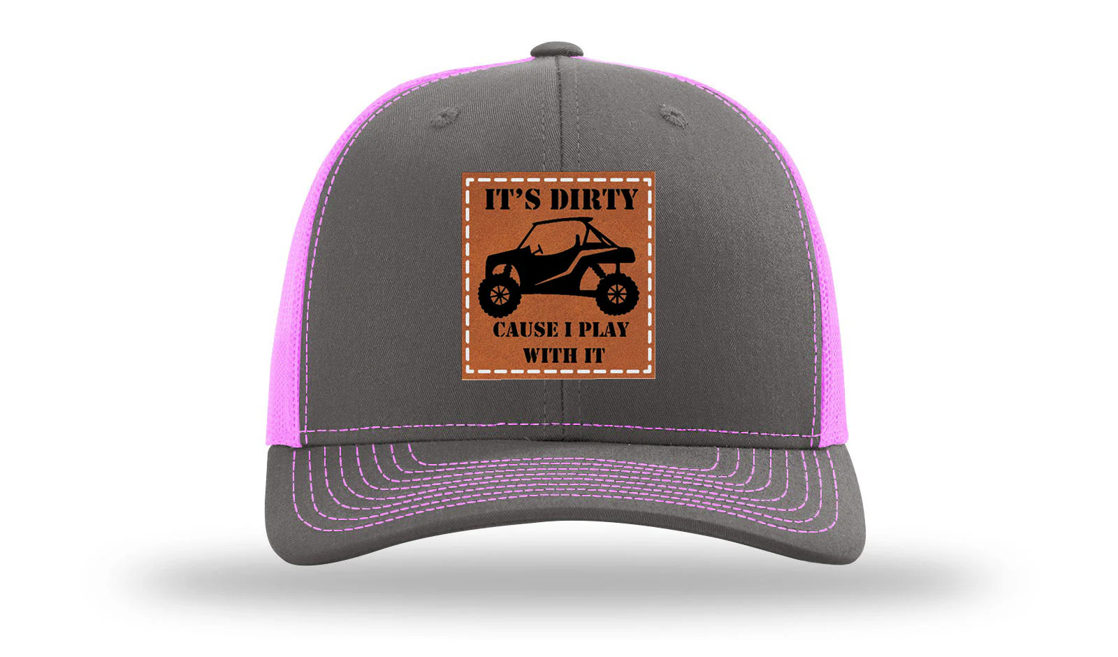 It's Dirty Cause I Play with It Leather Patch Richardson 112 Hat - Image 15