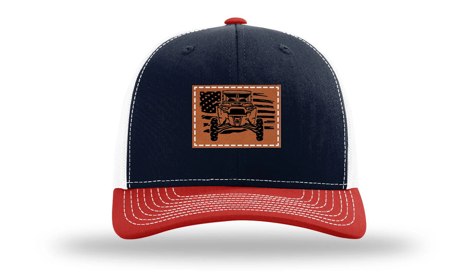 RZR Flag Leather Patch Richardson 112 Hat - Image 40