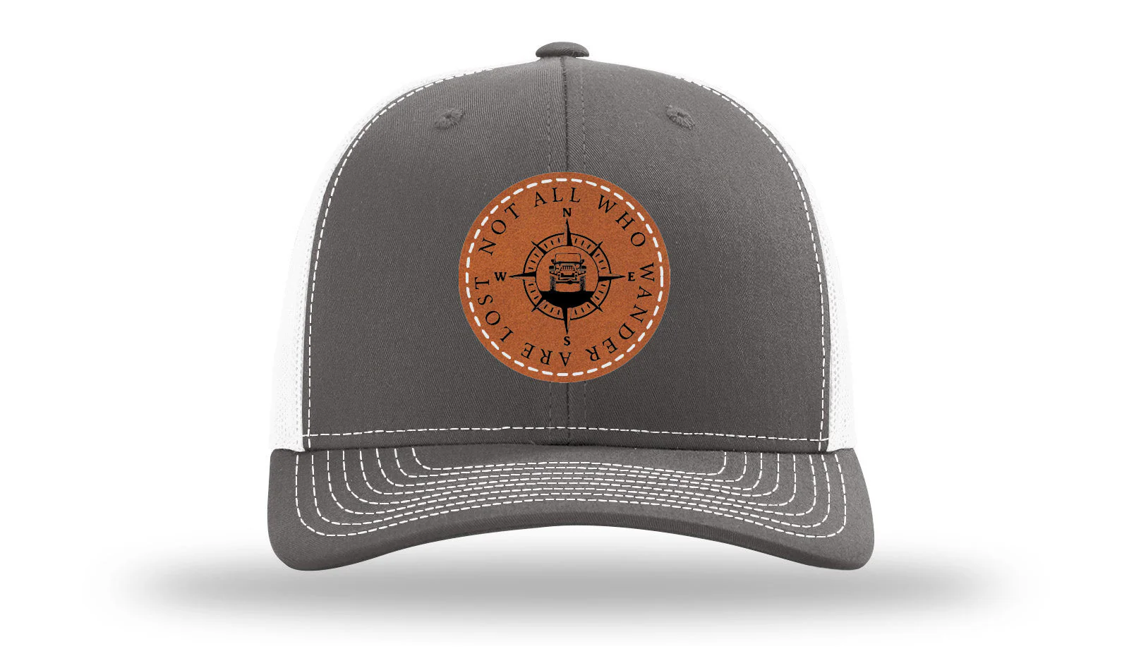 Not All Who Wander Are Lost Leather Patch Richardson 112 Hat - Image 16