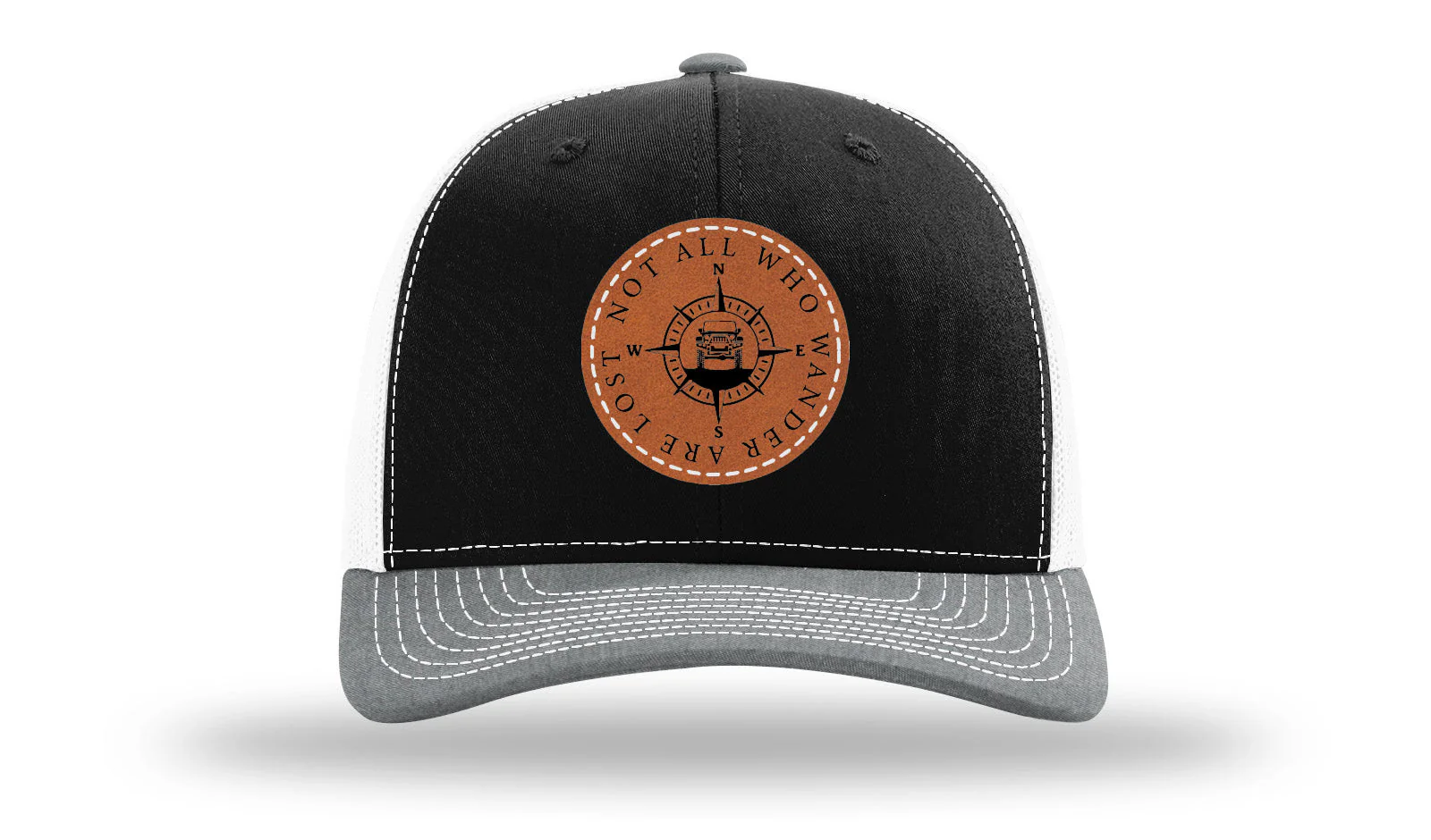 Not All Who Wander Are Lost Leather Patch Richardson 112 Hat - Image 33