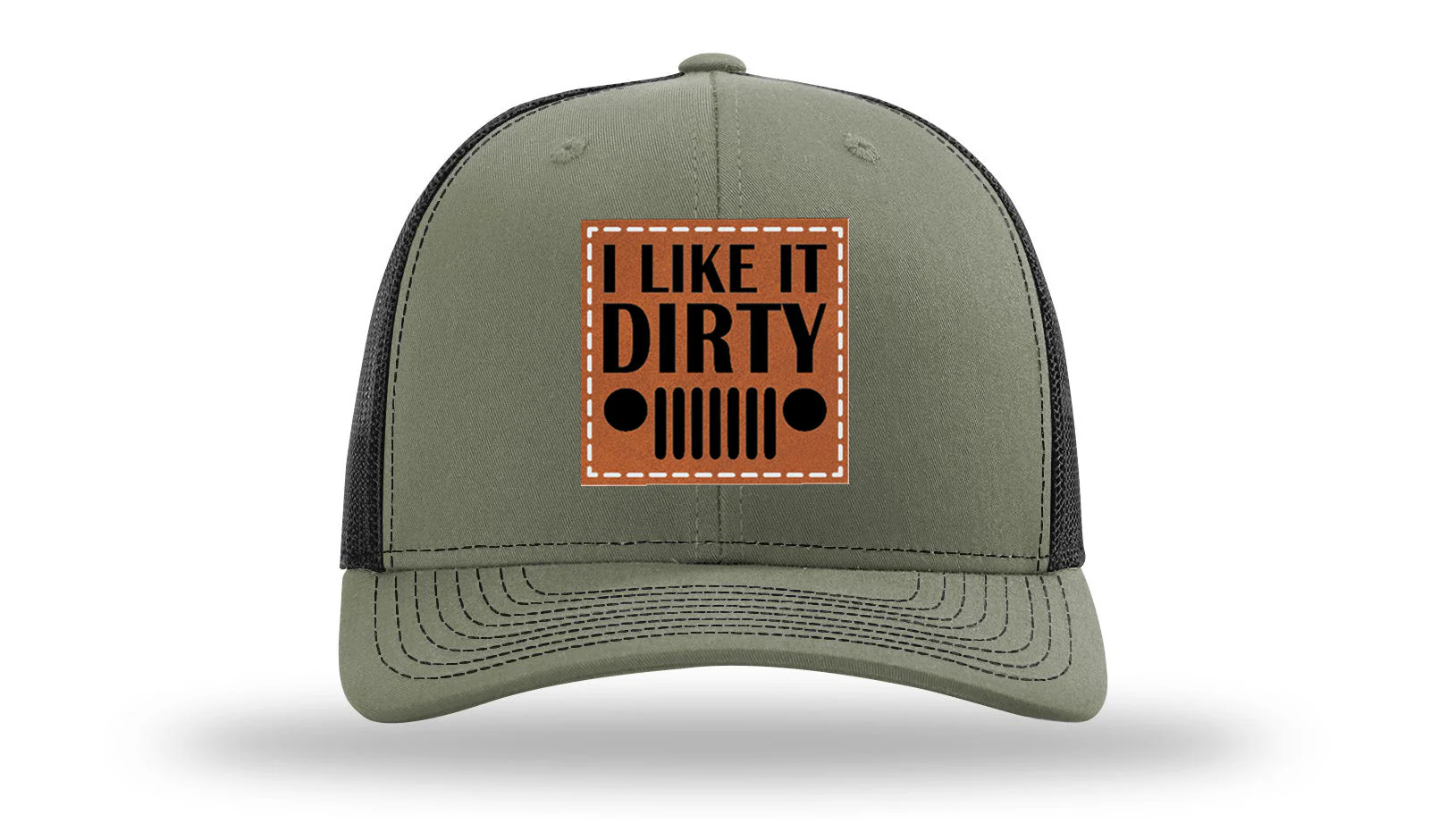 I Like It Dirty Leather Patch Richardson 112 Hat - Image 25