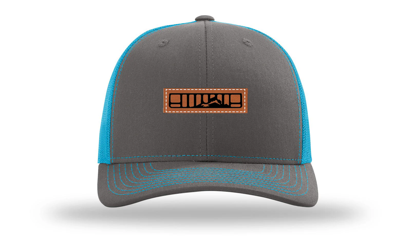 XJ Grill With Mountain Leather Patch Richardson 112 Hat - Image 14