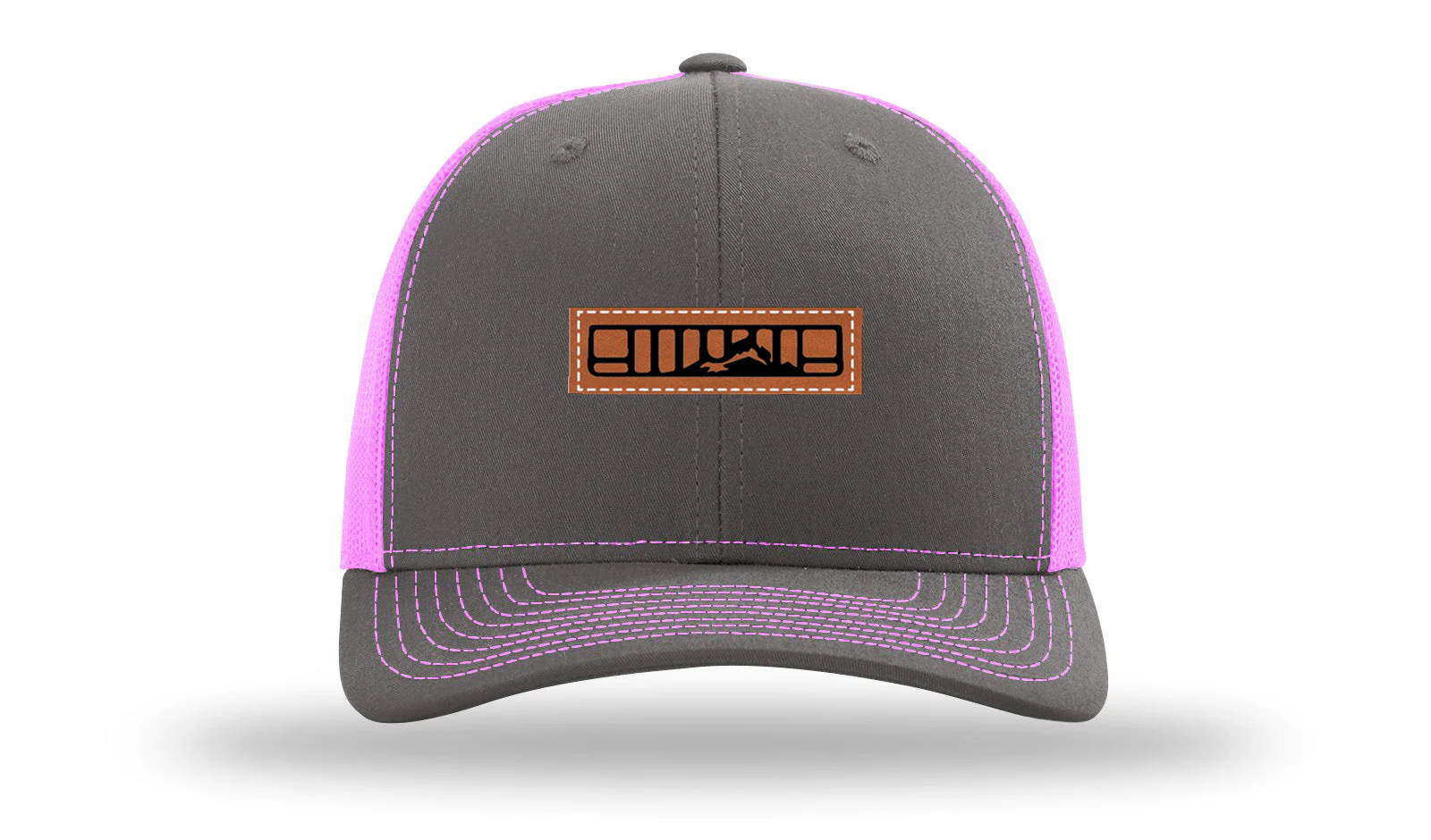 XJ Grill With Mountain Leather Patch Richardson 112 Hat - Image 15