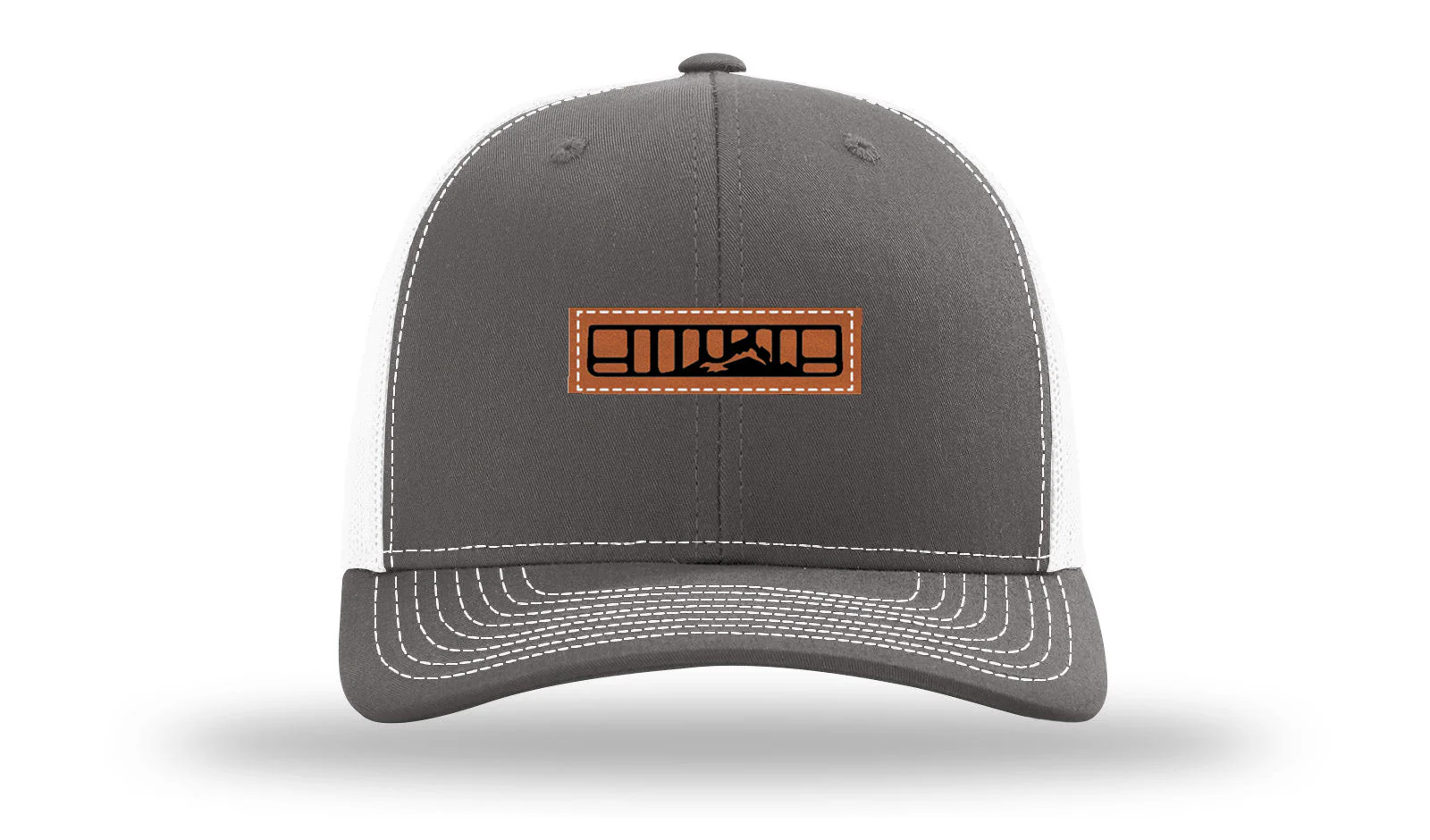 XJ Grill With Mountain Leather Patch Richardson 112 Hat - Image 16