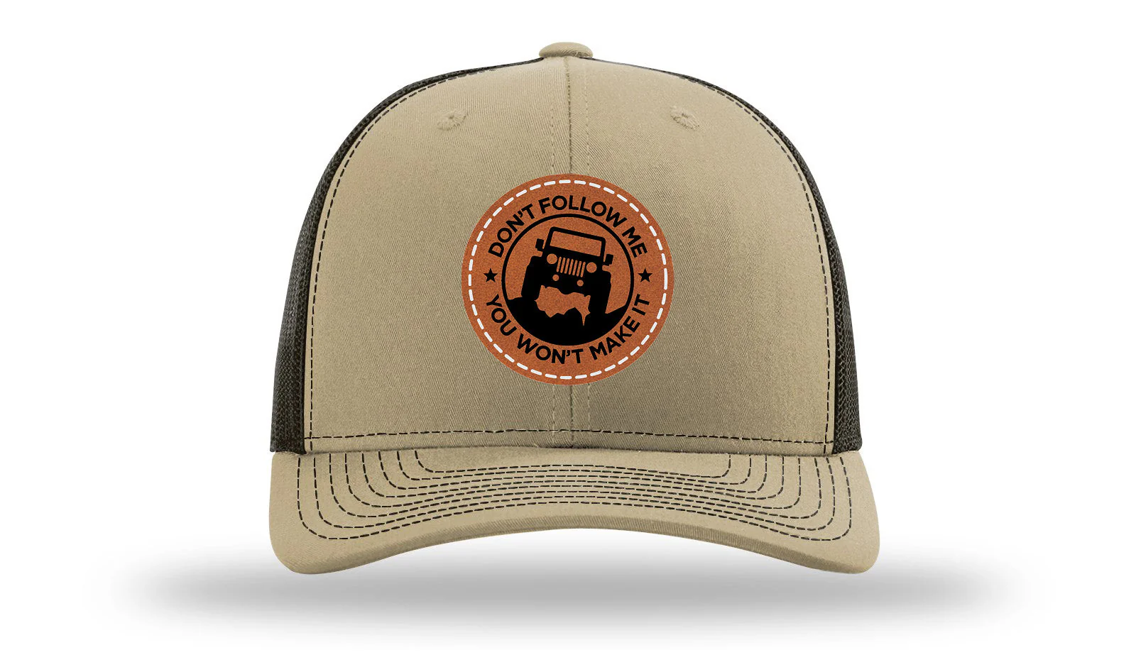 Don't Follow Me Leather Patch Richardson 112 Hat - Image 24