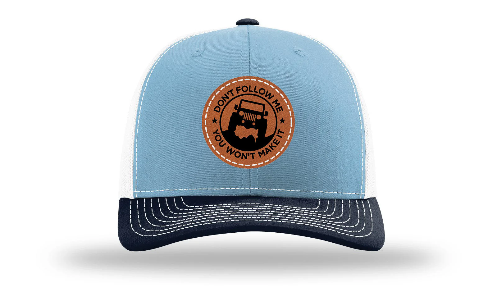 Don't Follow Me Leather Patch Richardson 112 Hat - Image 34