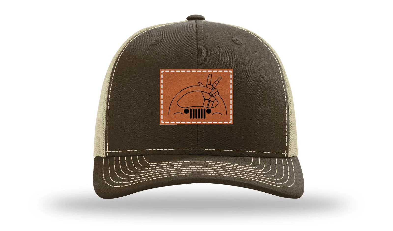 Jeep Wave 2 Leather Patch Richardson 112 Hat - Image 8