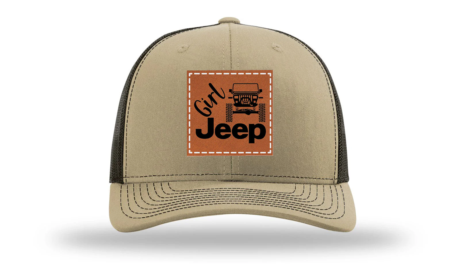 Girl Jeep YJ Leather Patch Richardson 112 Hat - Image 24