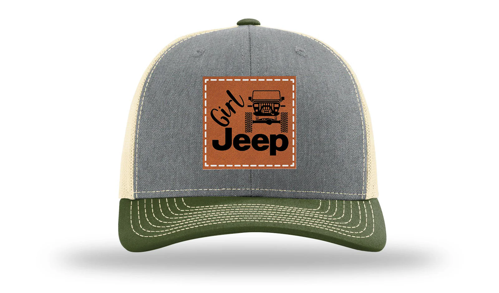 Girl Jeep YJ Leather Patch Richardson 112 Hat - Image 38