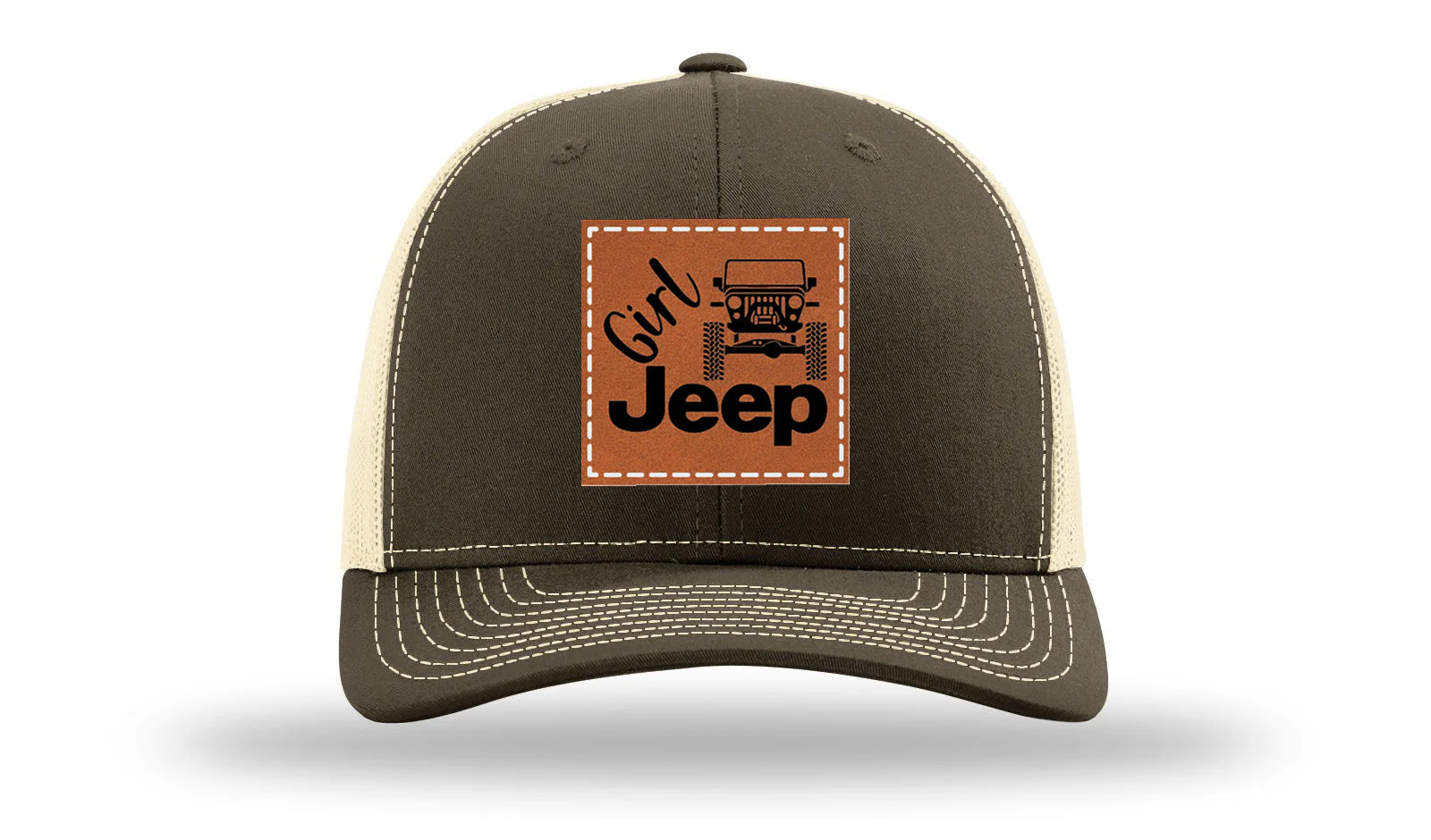 Girl Jeep TJ Leather Patch Richardson 112 Hat - Image 17