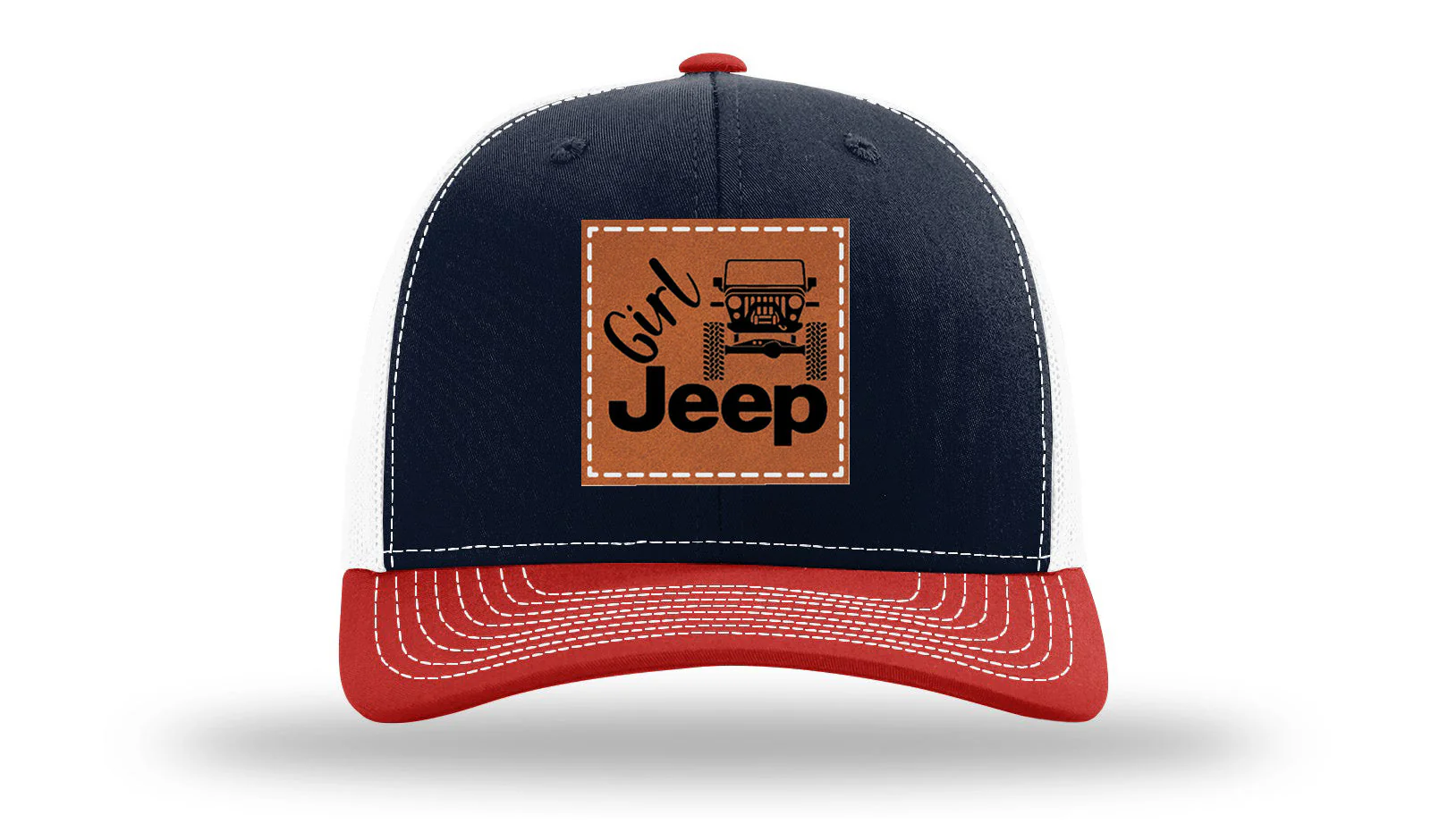 Girl Jeep TJ Leather Patch Richardson 112 Hat - Image 40