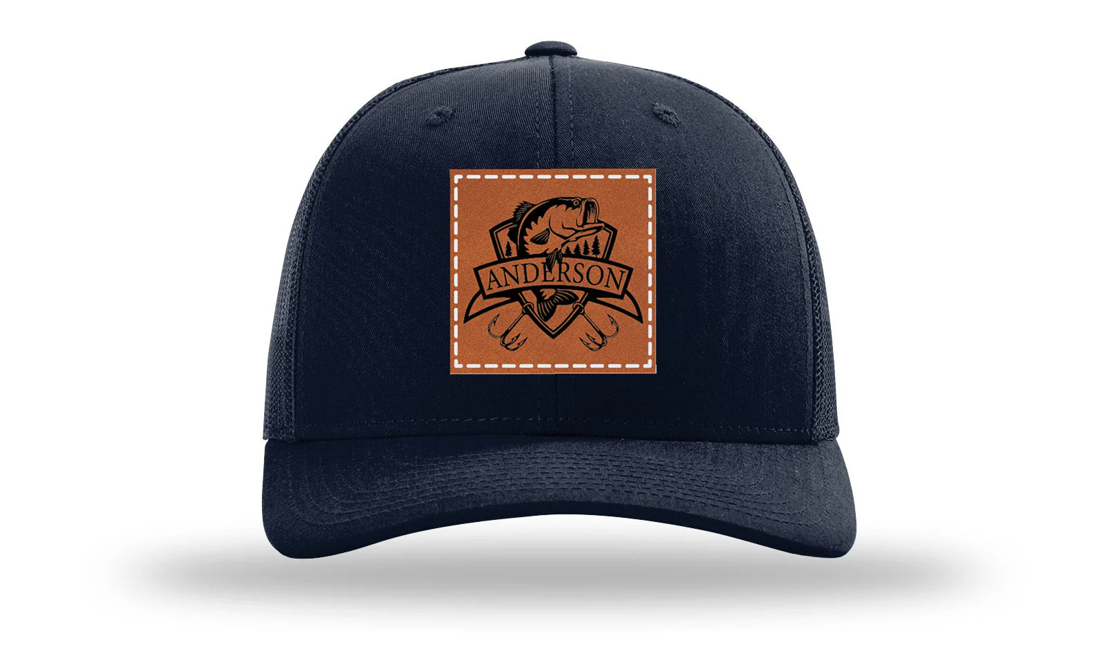 Bass Banner Leather Patch Richardson 112 Hat - Image 4