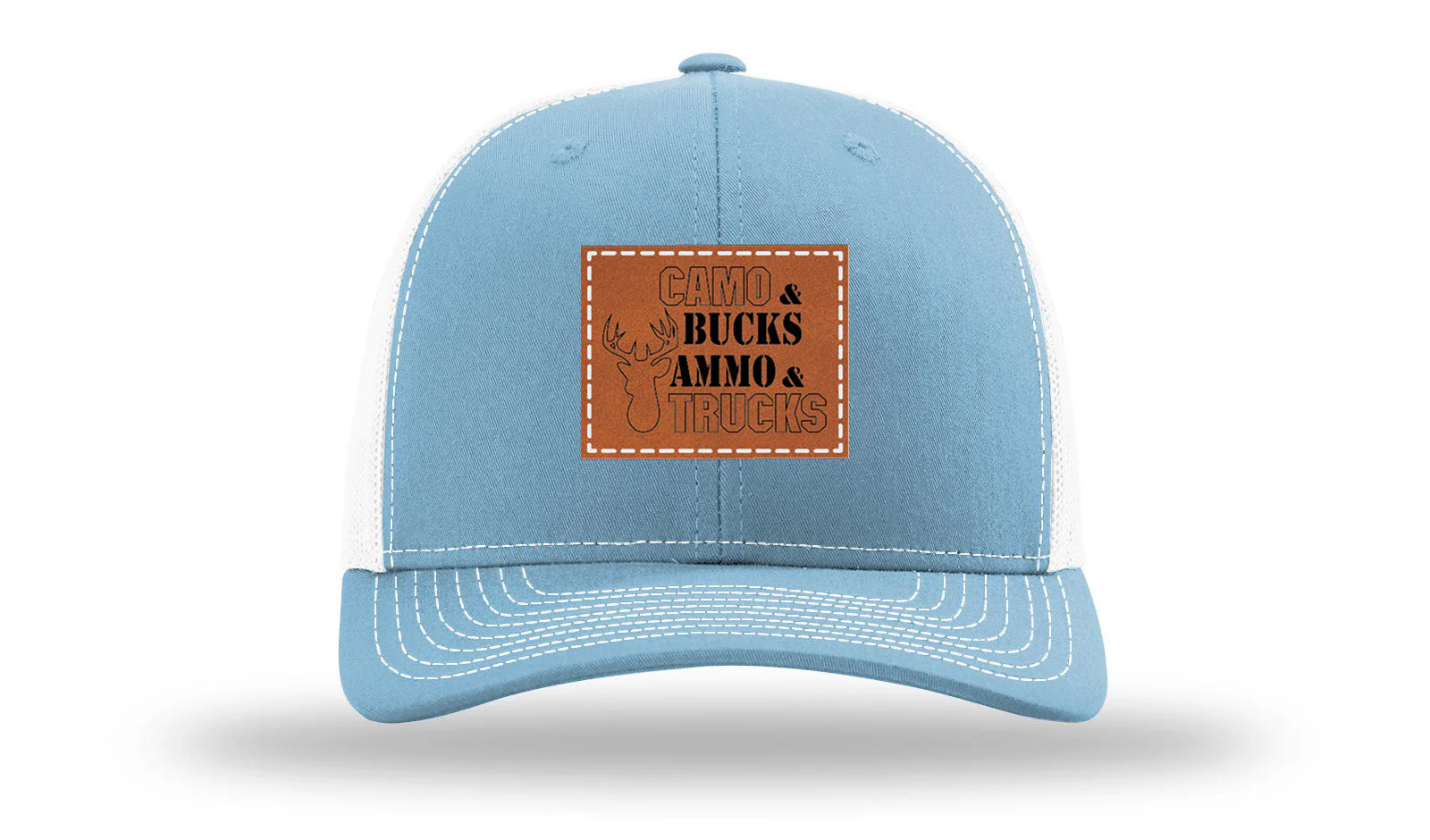 Camo and Bucks Leather Patch Richardson 112 Hat - Image 19