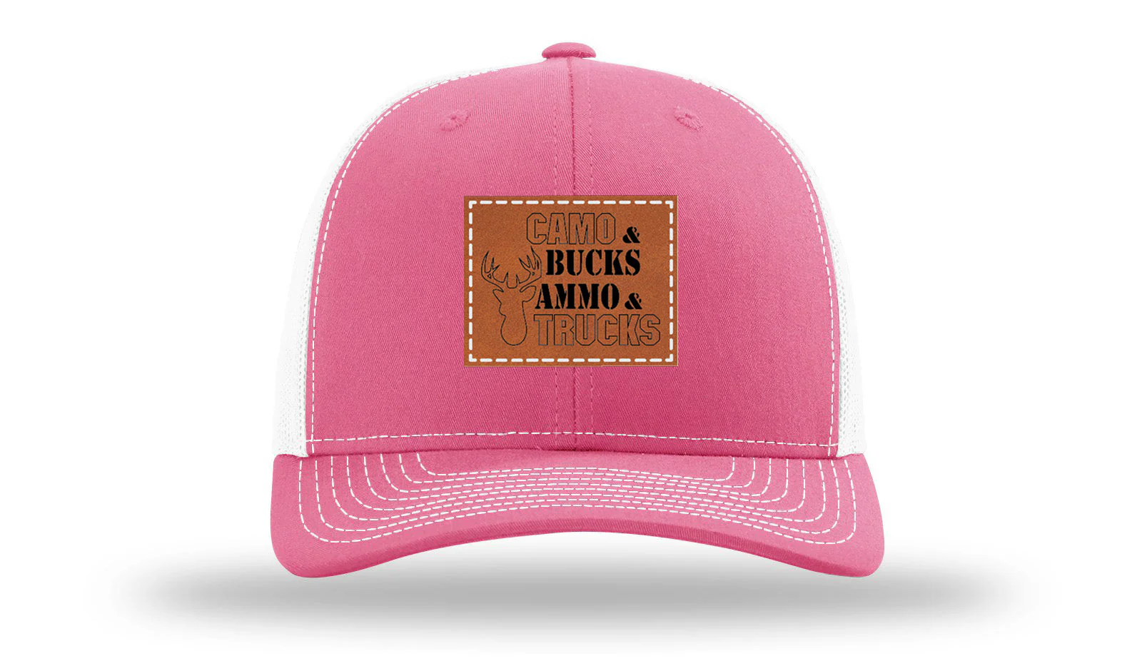 Camo and Bucks Leather Patch Richardson 112 Hat - Image 23