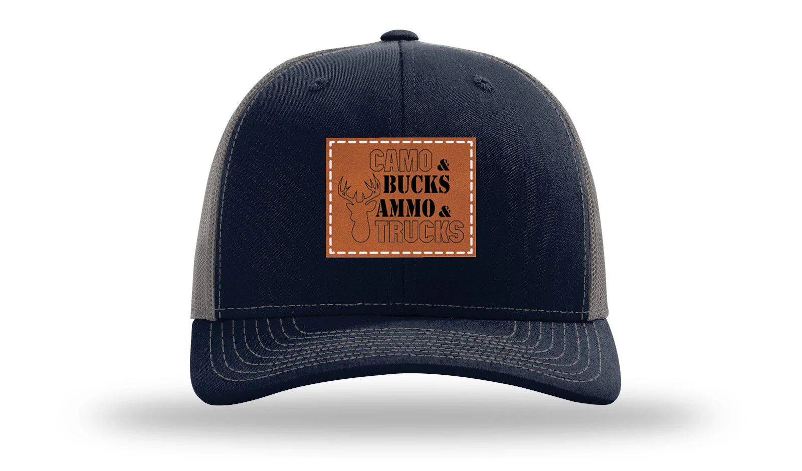 Camo and Bucks Leather Patch Richardson 112 Hat - Image 27