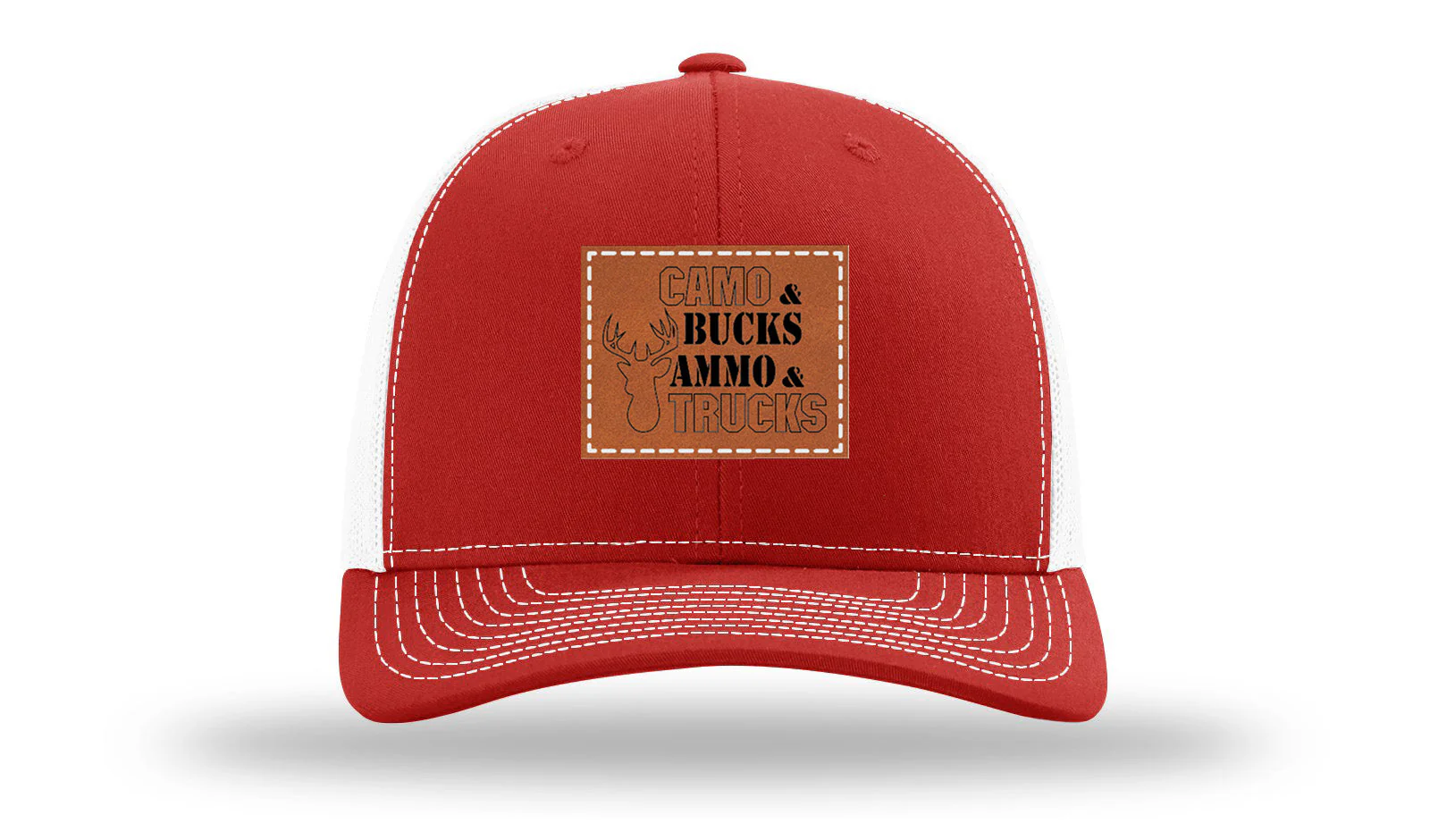 Camo and Bucks Leather Patch Richardson 112 Hat - Image 31