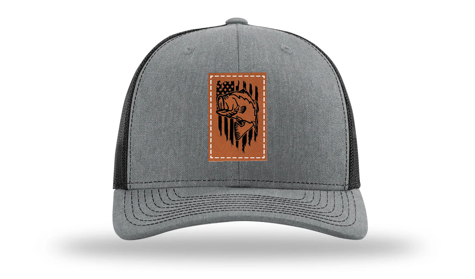 Bass Flag Leather Patch Richardson 112 Hat - Image 20
