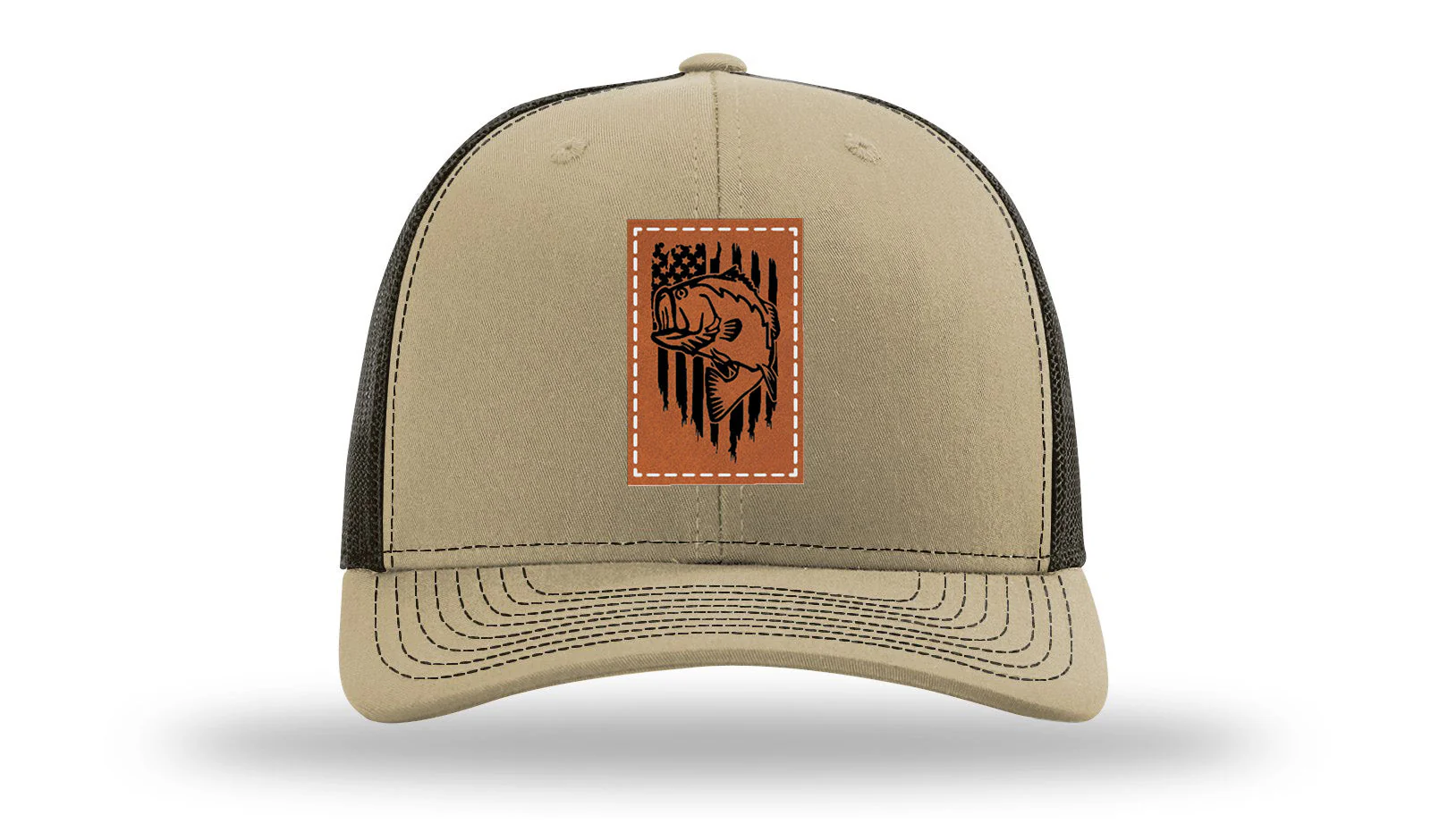 Bass Flag Leather Patch Richardson 112 Hat - Image 24
