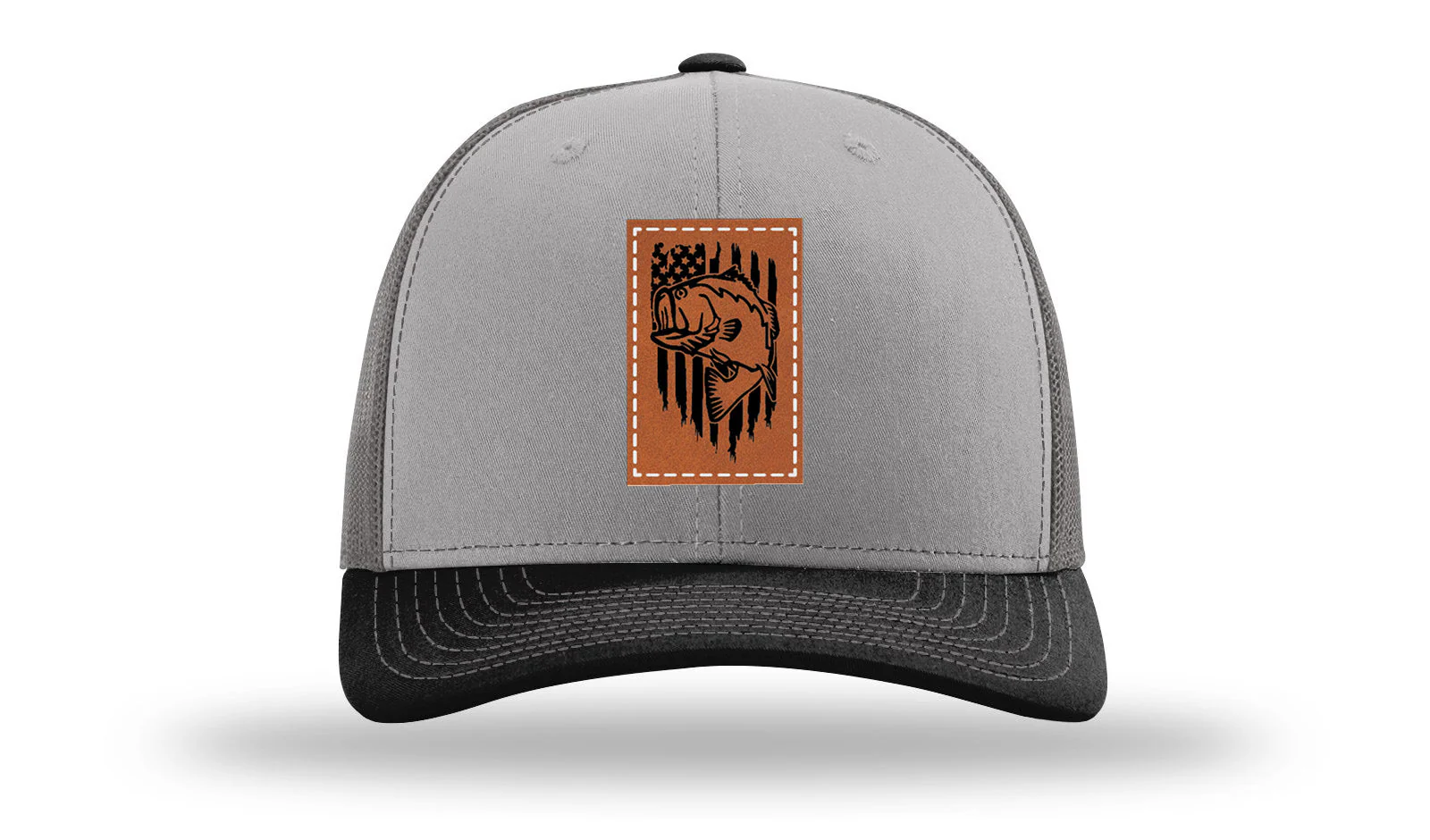 Bass Flag Leather Patch Richardson 112 Hat - Image 36
